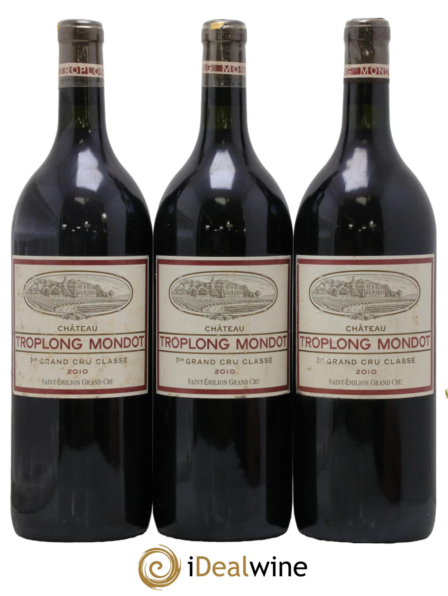 Château Troplong Mondot 1er Grand Cru Classé B 2010 - Lot de 3 magnums - 0