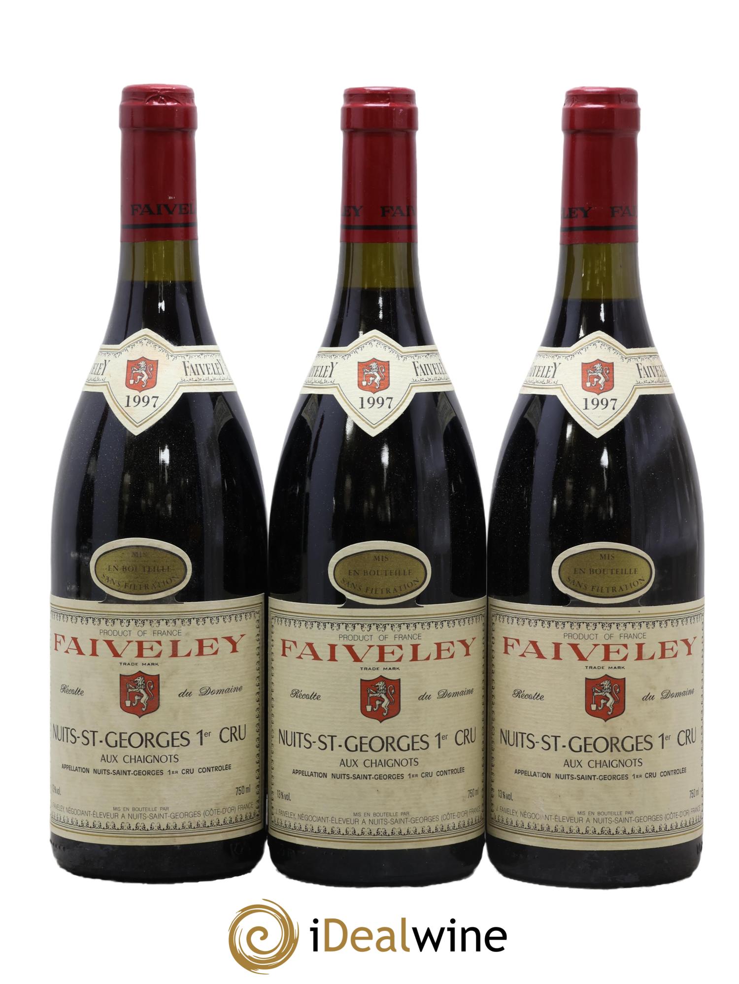 Nuits-Saint-Georges 1er Cru Aux Chaignots Faiveley 1997 - Posten von 3 Flaschen - 0