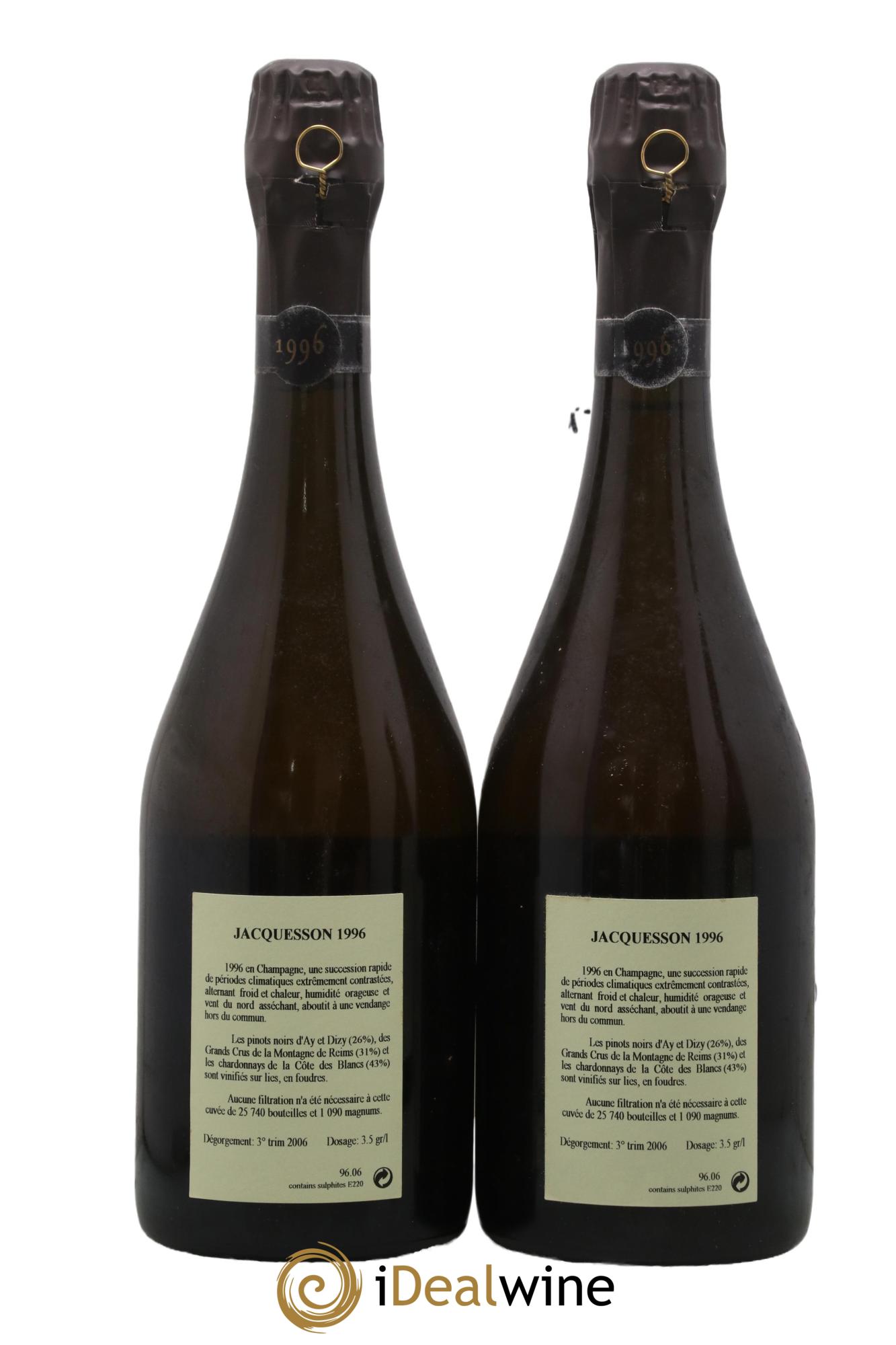 Millésimé Jacquesson 1996 - Lotto di 2 bottiglie - 1