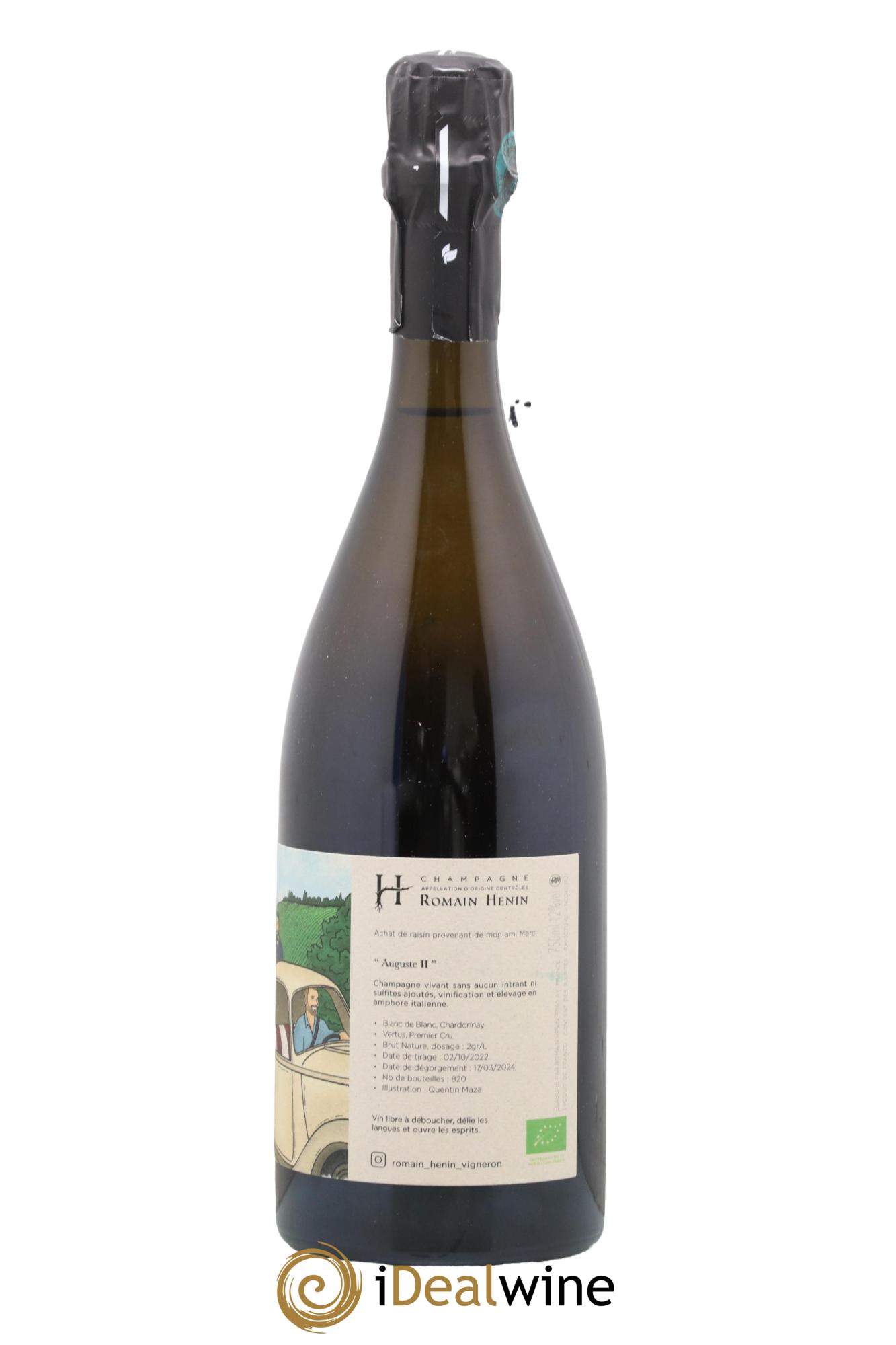 Champagne Auguste II Maison Romain Hénin - Lot de 1 bouteille - 1