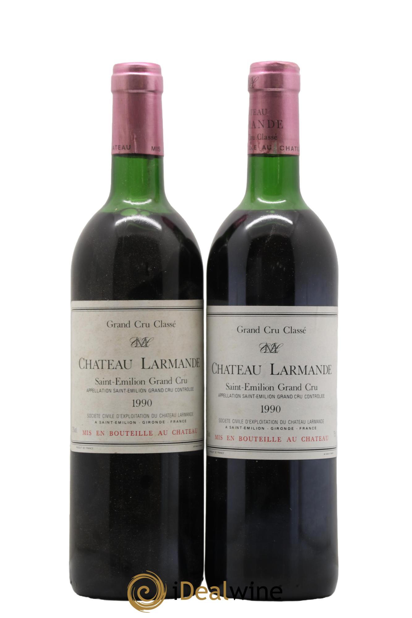 Château Larmande Grand Cru Classé 1990 - Lot de 2 bouteilles - 0