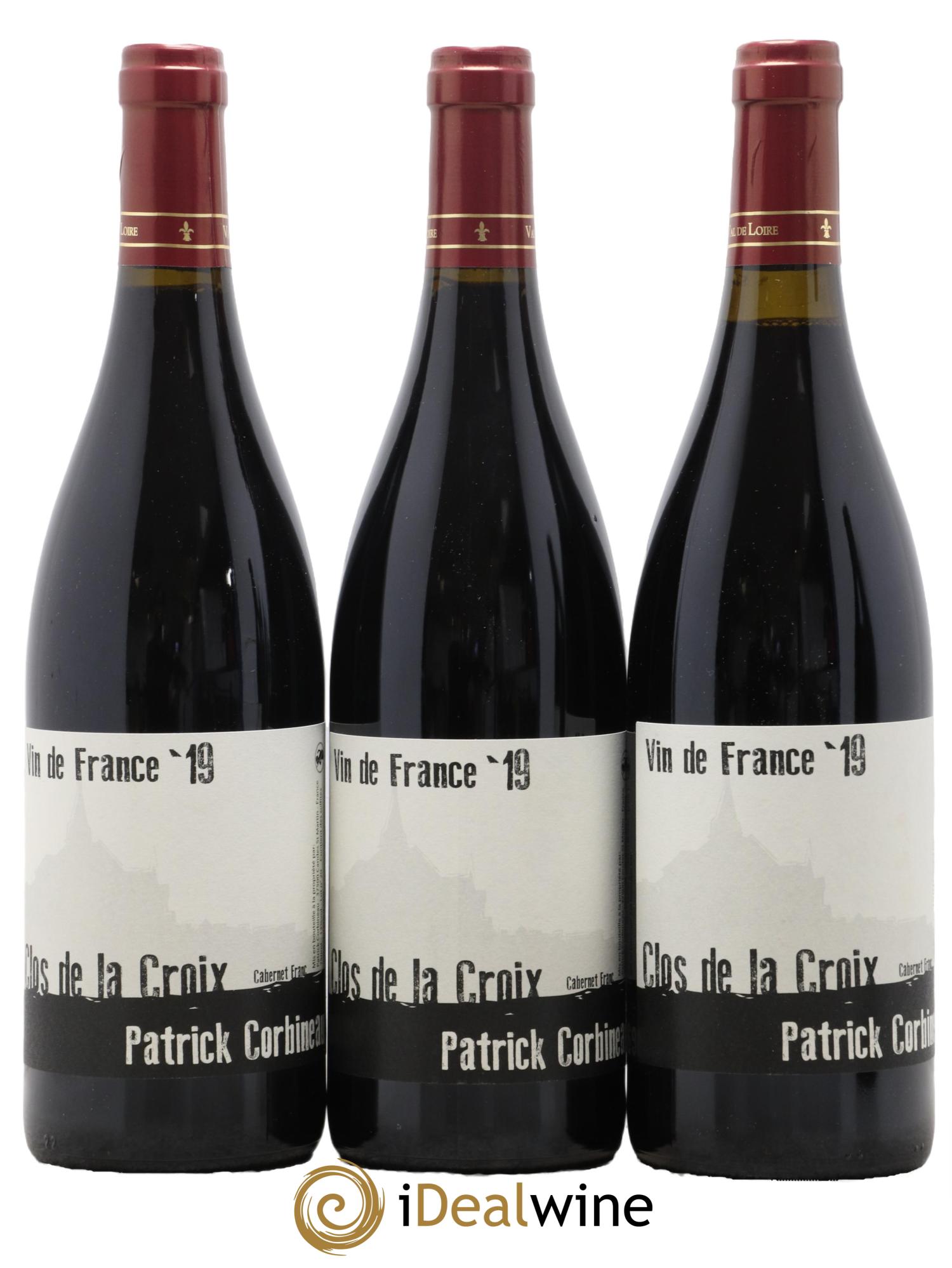 Vin de France Les Clos La Croix Patrick Corbineau 2019 - Lot de 3 bouteilles - 0