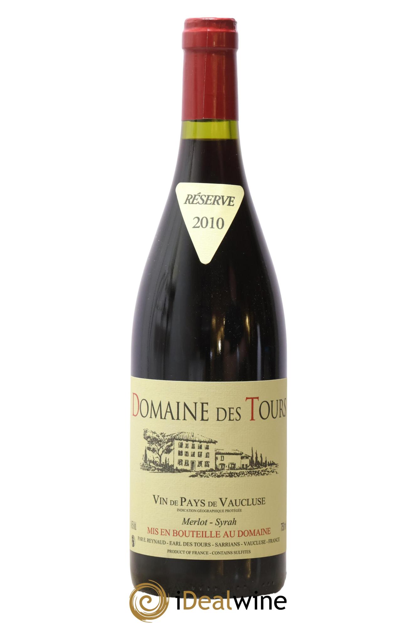 Vaucluse Domaine des Tours Merlot-Syrah Emmanuel Reynaud 2010 - Posten von 1 Flasche - 0