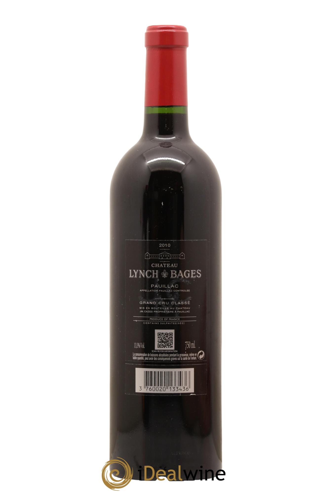 Château Lynch Bages 5ème Grand Cru Classé 2010 - Lot de 1 bouteille - 1