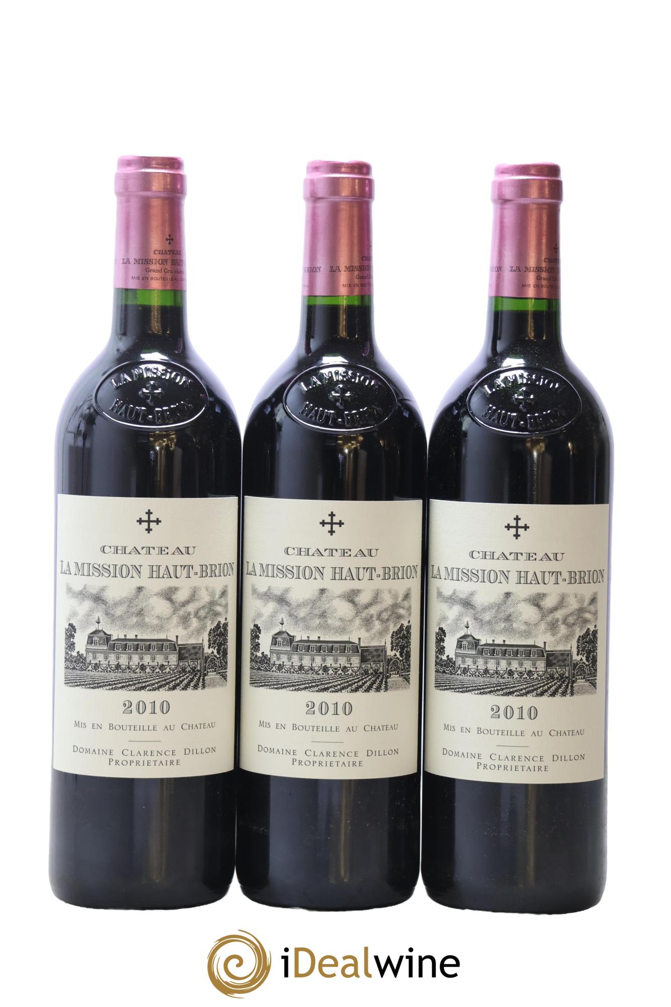 Château la Mission Haut-Brion Cru Classé de Graves 2010 - Lot of 3 bottles - 0