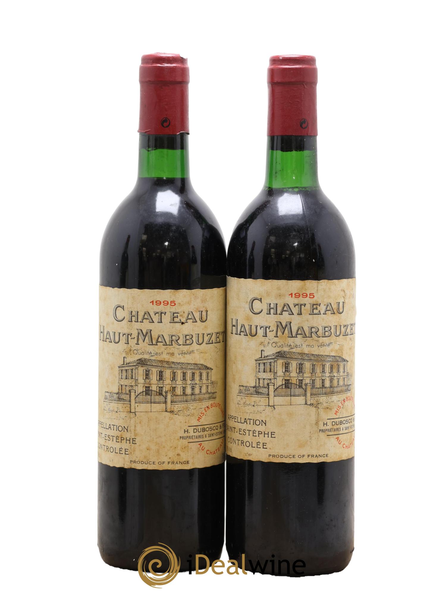 Château Haut Marbuzet 1995 - Lotto di 2 bottiglie - 0