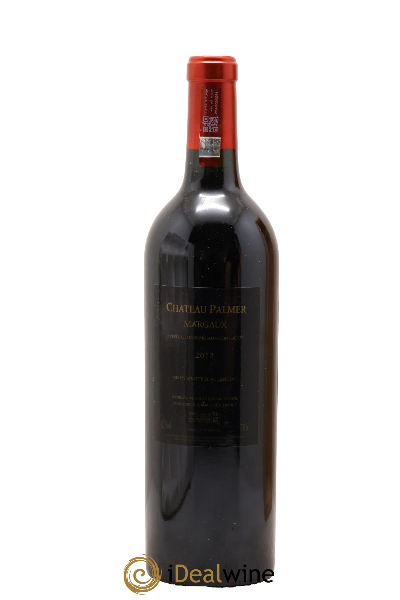 Château Palmer 3ème Grand Cru Classé 2012 - Posten von 1 Flasche - 2