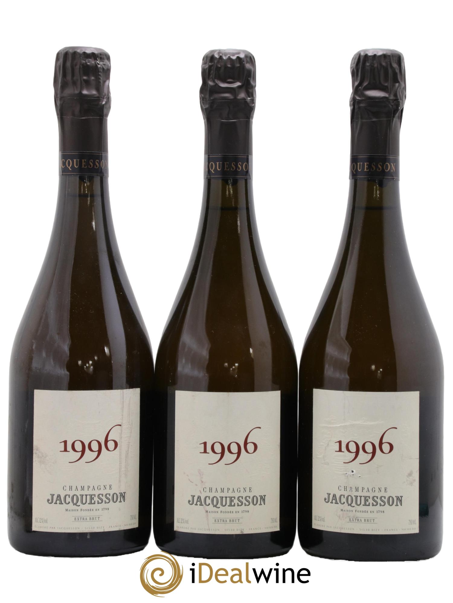 Millésimé Jacquesson  1996 - Posten von 3 Flaschen - 0