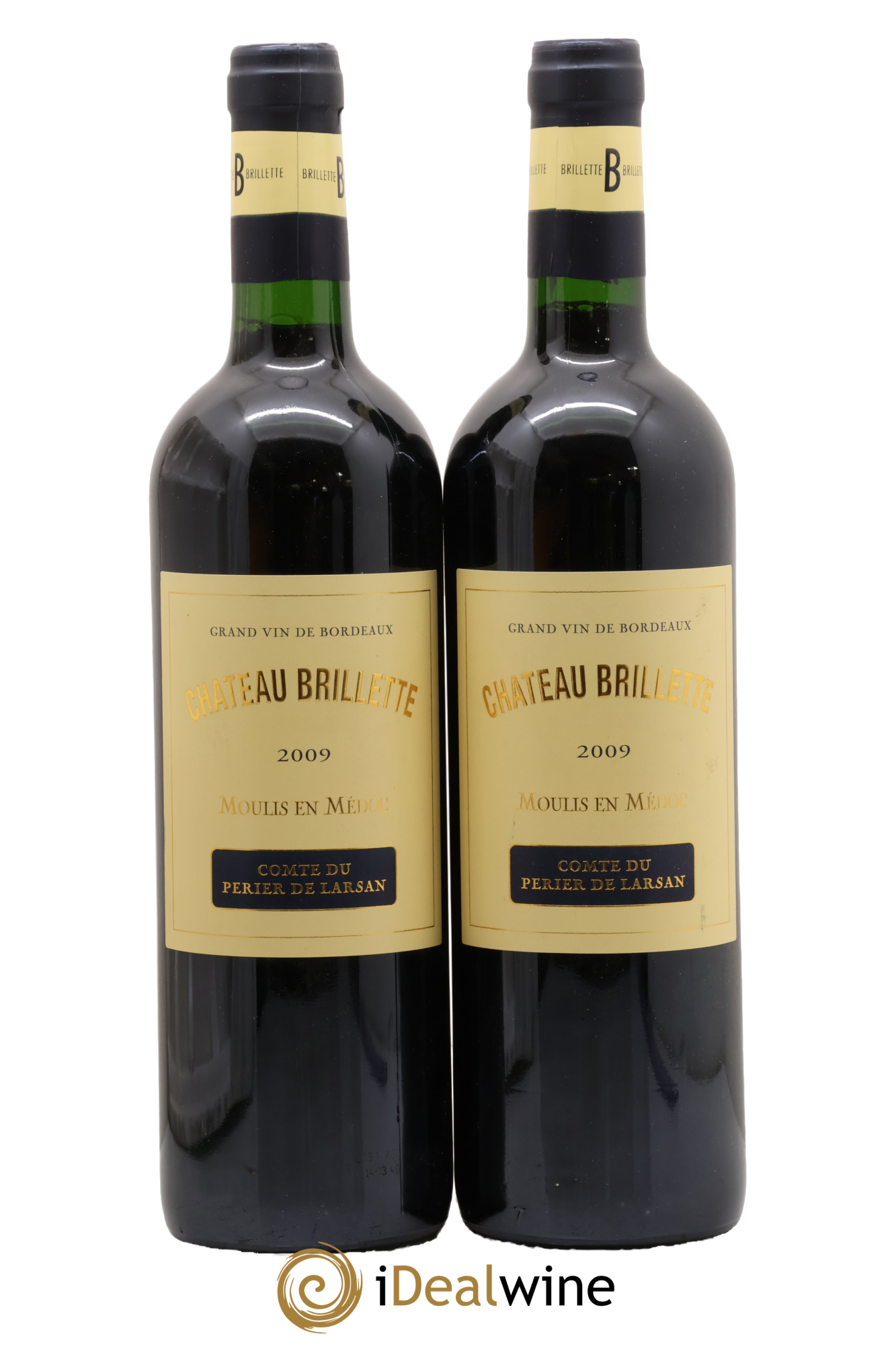 Château Brillette Cru Bourgeois 2009 - Lot of 2 bottles - 0
