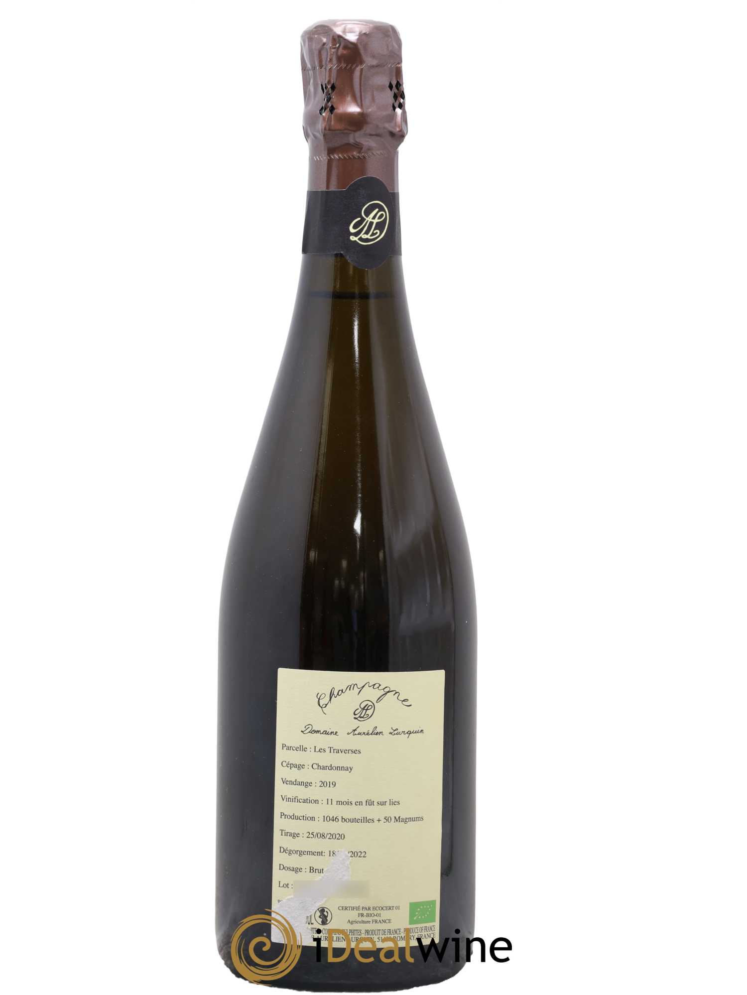 Chardonnay Les Traverses Aurélien Lurquin 2019 - Lot de 1 bouteille - 1