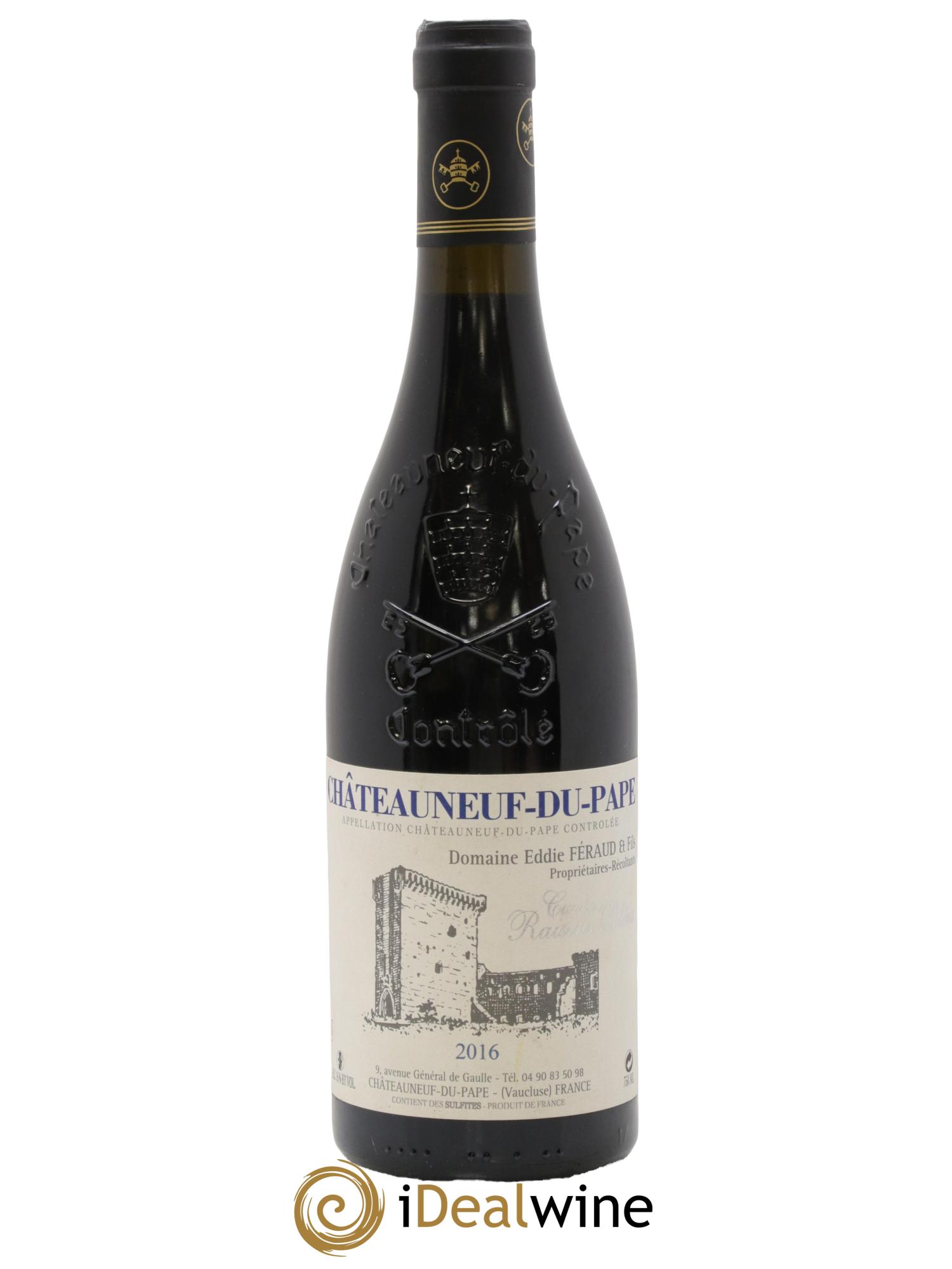 Châteauneuf-du-Pape Cuvée Raisins Bleus Eddie Féraud 2016 - Lot de 1 bouteille - 0