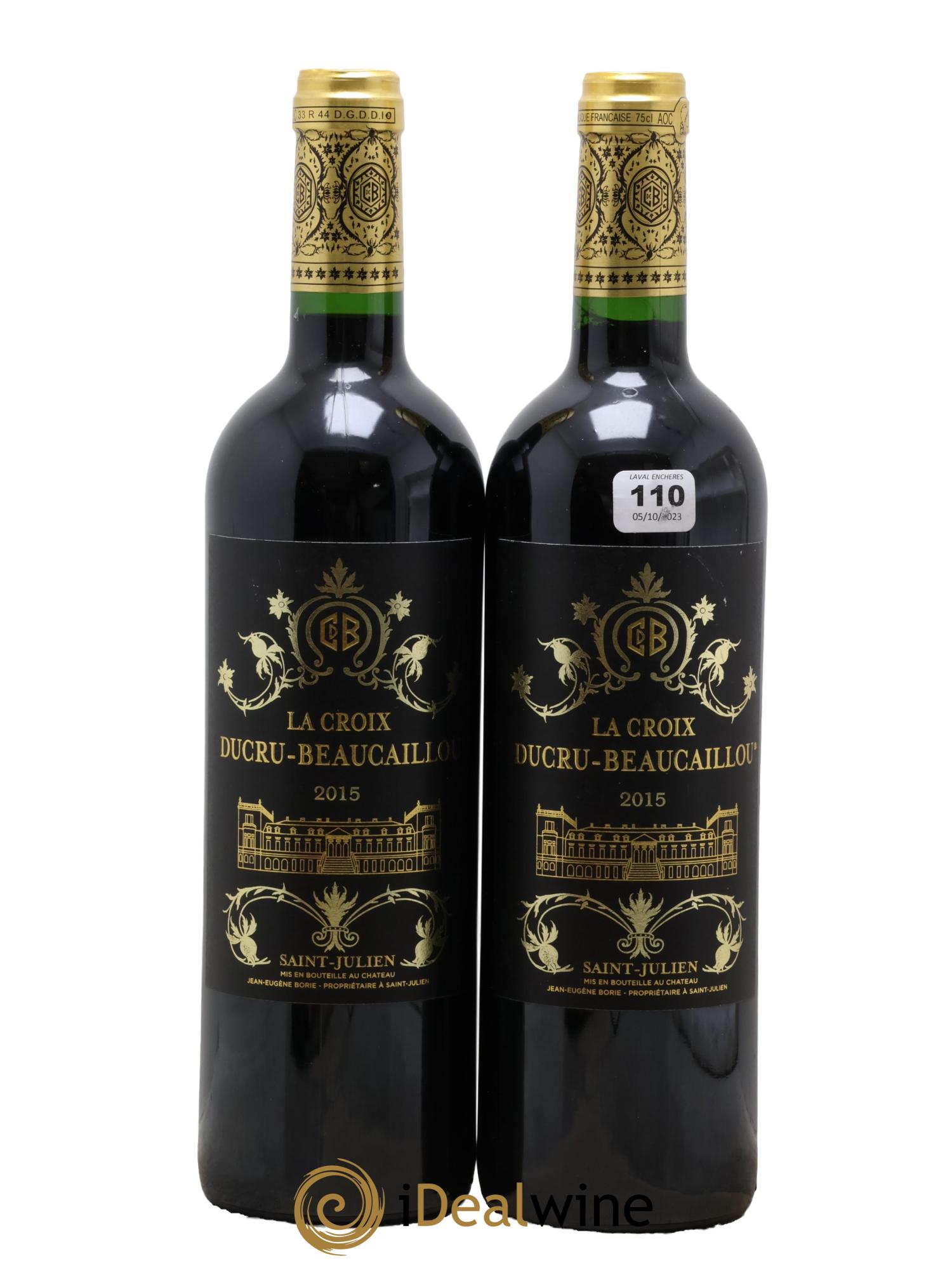 La Croix de Beaucaillou Second Vin 2015 - Lot of 2 bottles - 0