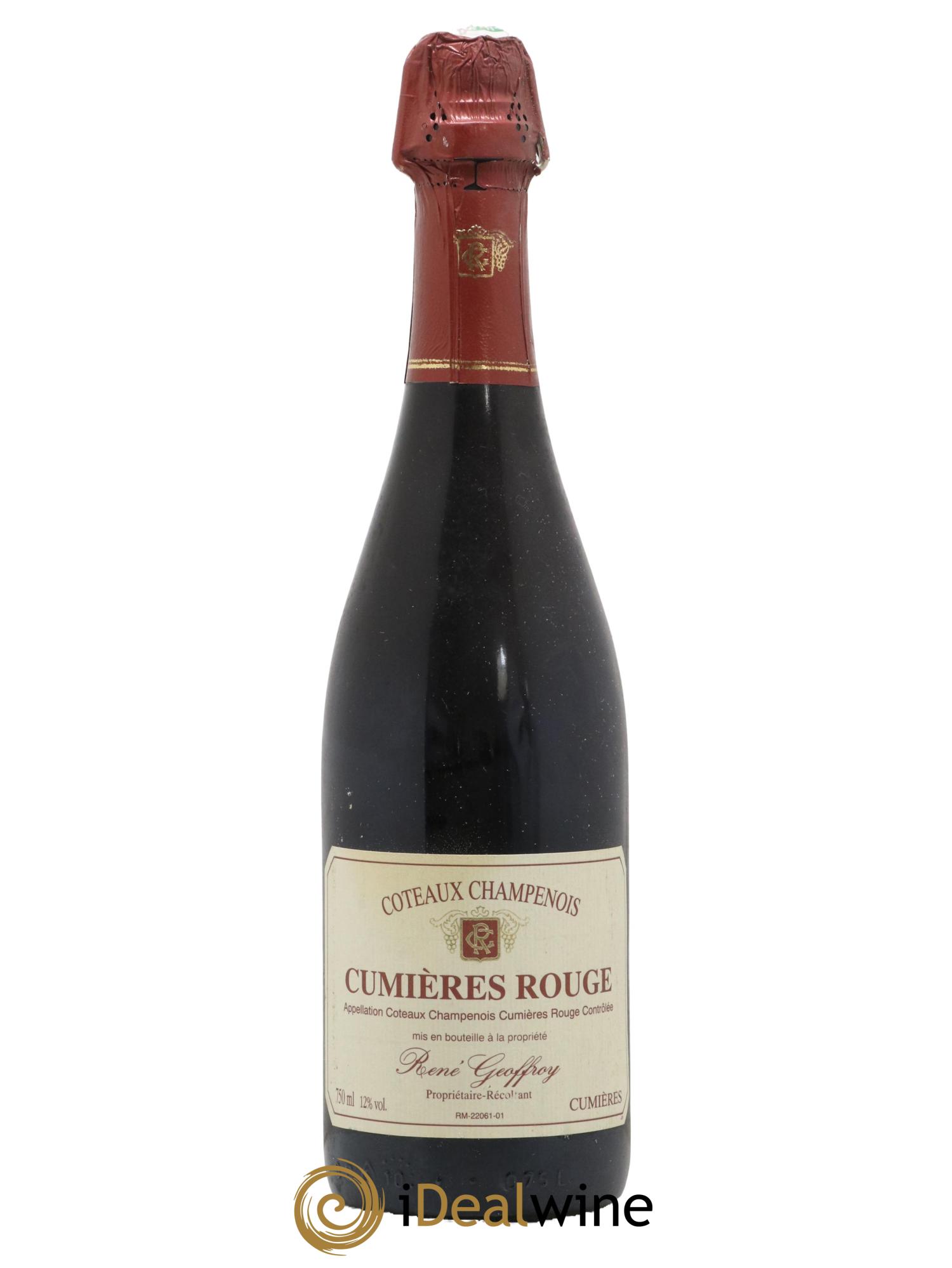 Coteaux Champenois Cumieres Domaine Rene Geoffroy - Lot de 1 bouteille - 0
