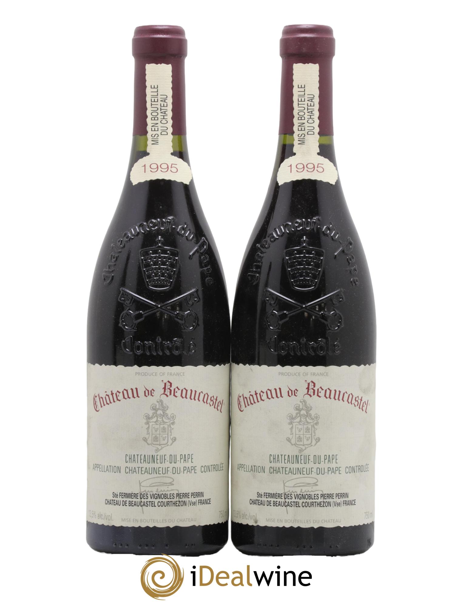 Châteauneuf-du-Pape Château de Beaucastel Famille Perrin 1995 - Lot de 2 bouteilles - 0