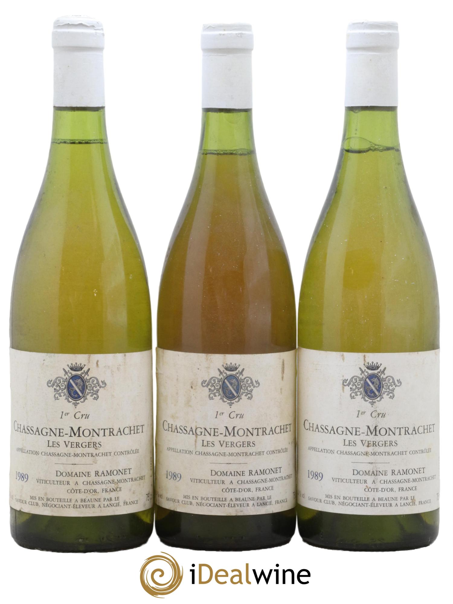 Chassagne-Montrachet 1er Cru Les Vergers Ramonet (Domaine) 1989 - Lot de 3 bouteilles - 0