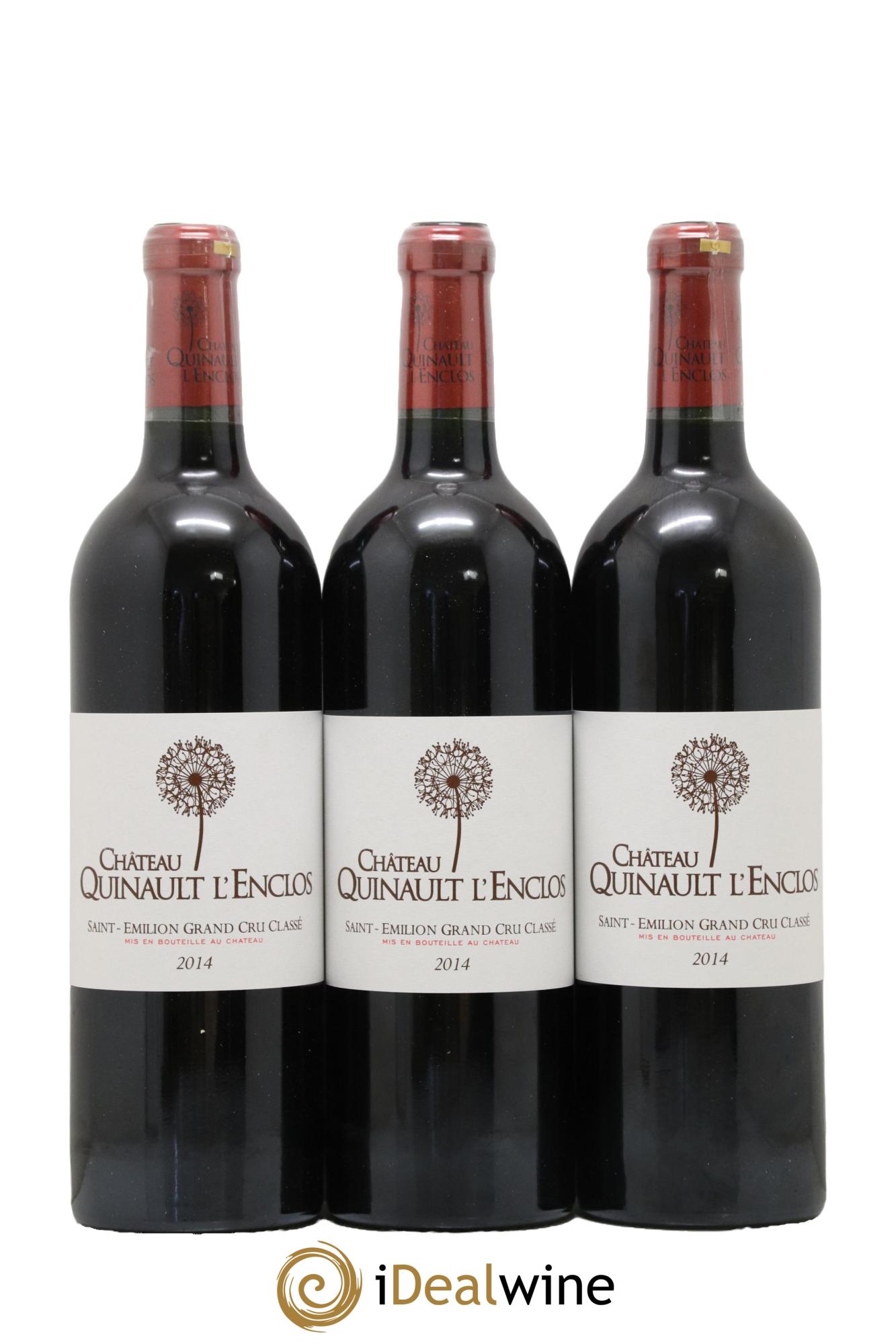 Château Quinault L'Enclos 2014 - Lot of 3 bottles - 0