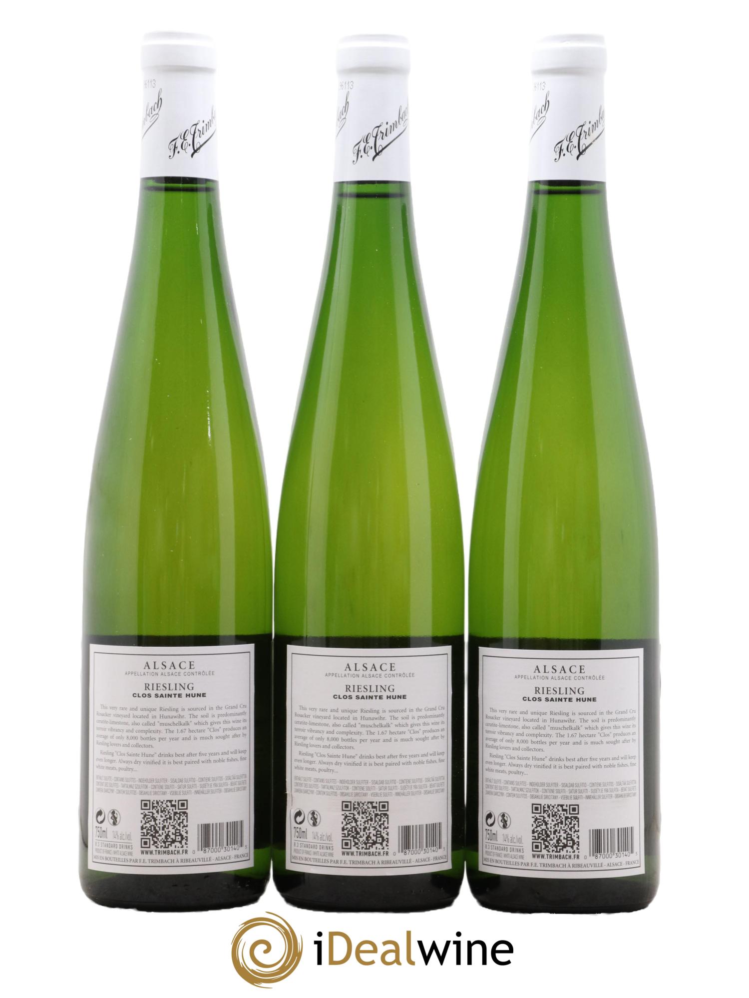 Alsace Riesling Clos Sainte-Hune Trimbach (Domaine) 2011 - Lot de 3 bouteilles - 1