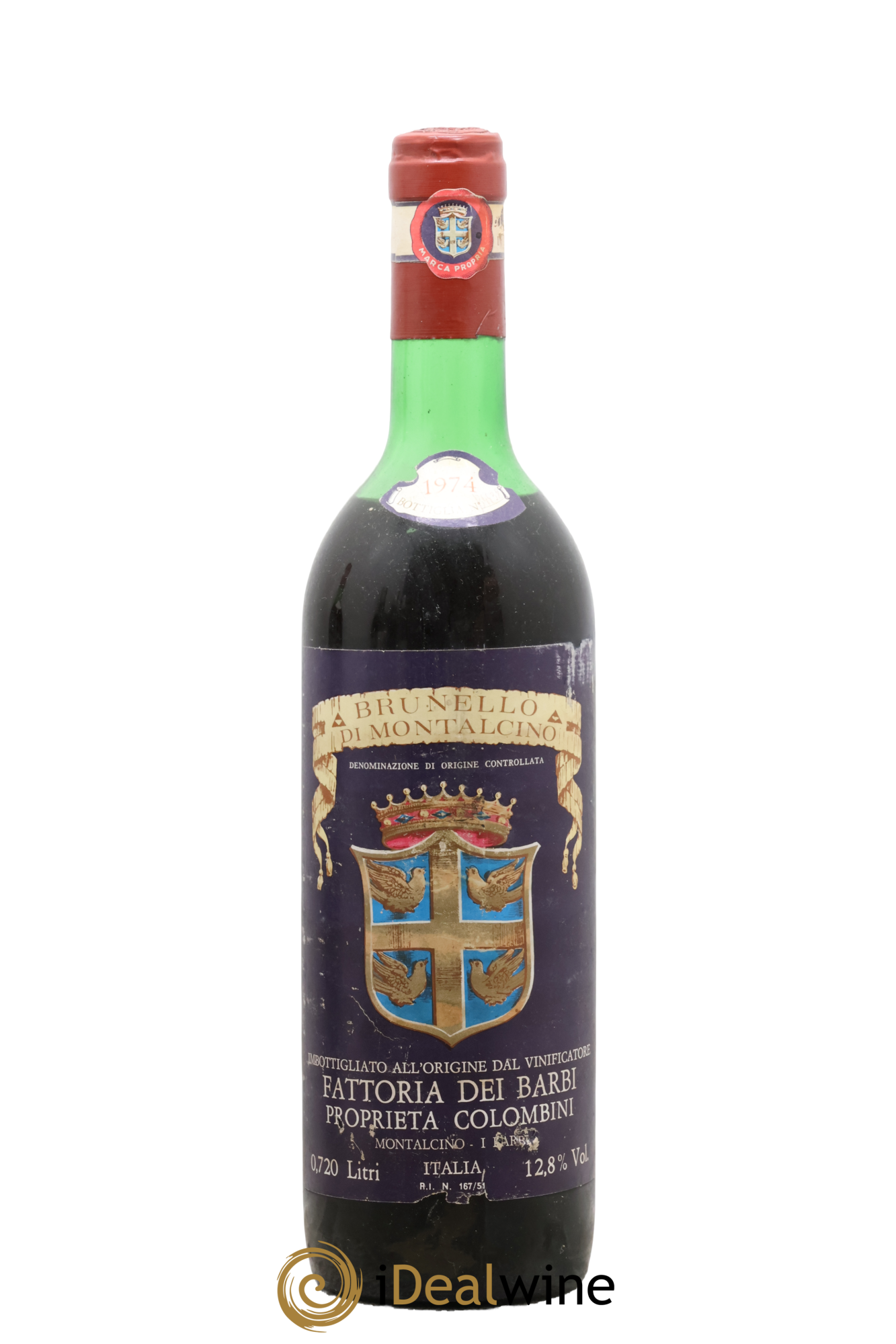 Brunello di Montalcino DOCG Fattoria dei Barbi 1974 - Lot de 1 bouteille - 0