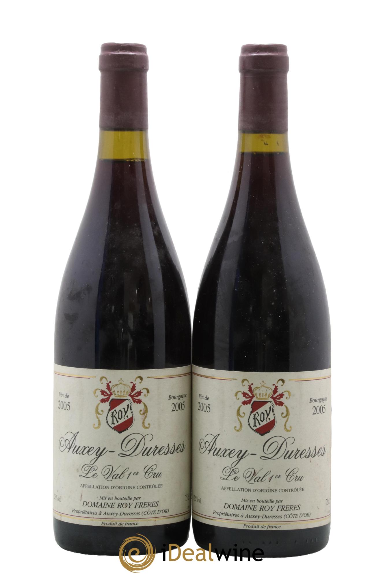 Auxey-Duresses 1er Cru Le Val Domaine Roy Freres Proprietaire 2005 - Lot de 2 bouteilles - 0
