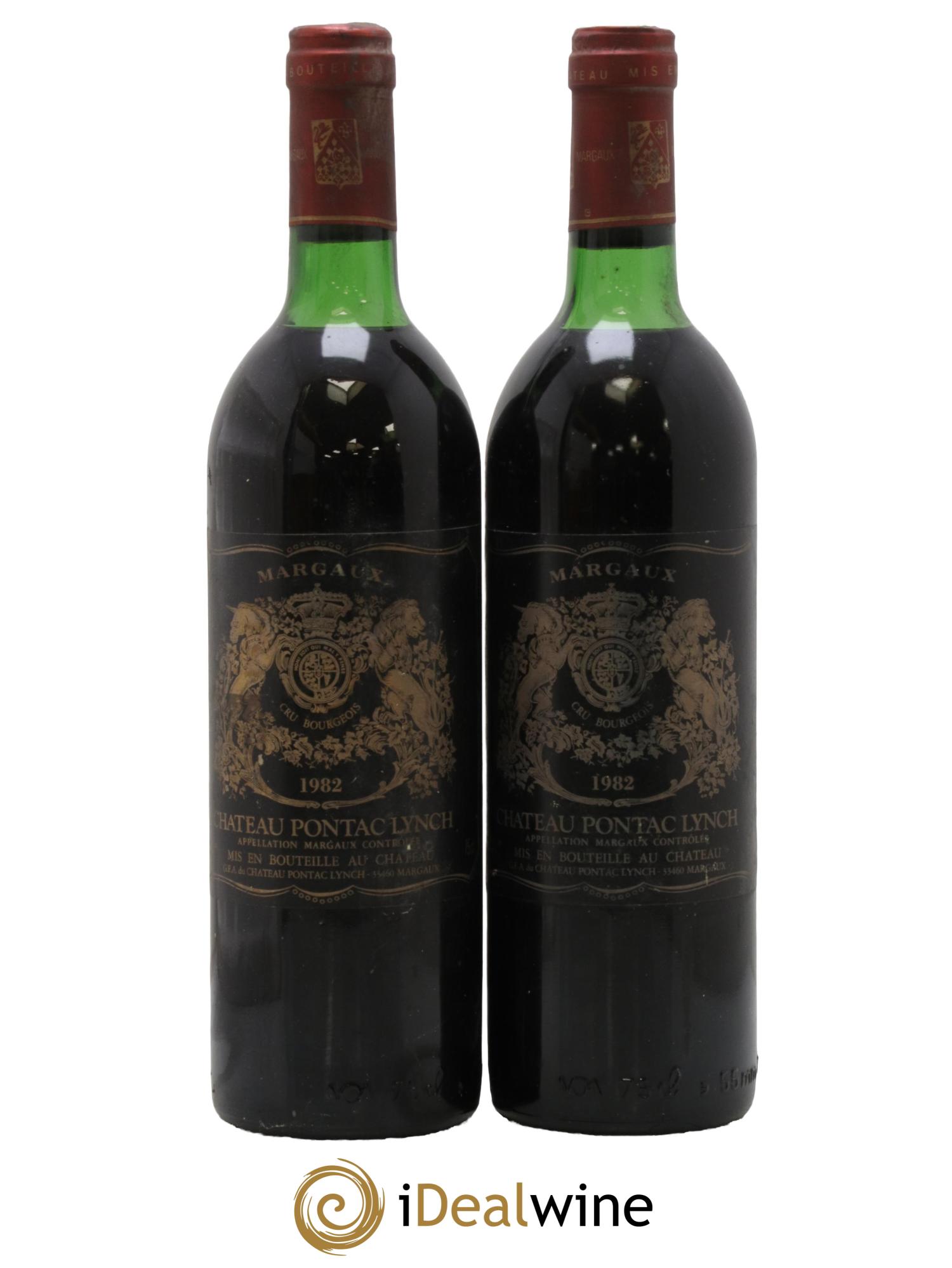 Château Pontac Lynch Cru Bourgeois  1982 - Lot de 2 bouteilles - 0
