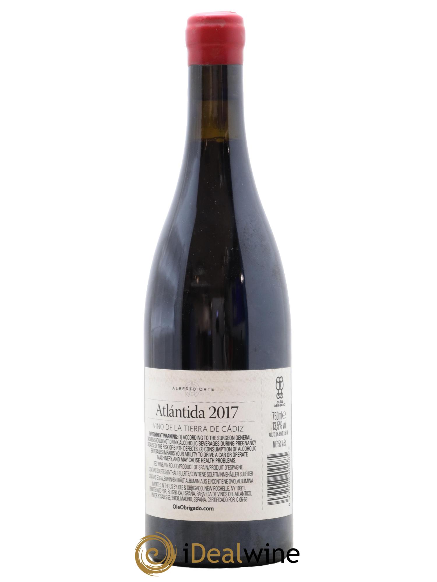 Vino de la Tierra de Cádiz Atlántida Alberto Orte 2017 - Lot of 1 bottle - 1
