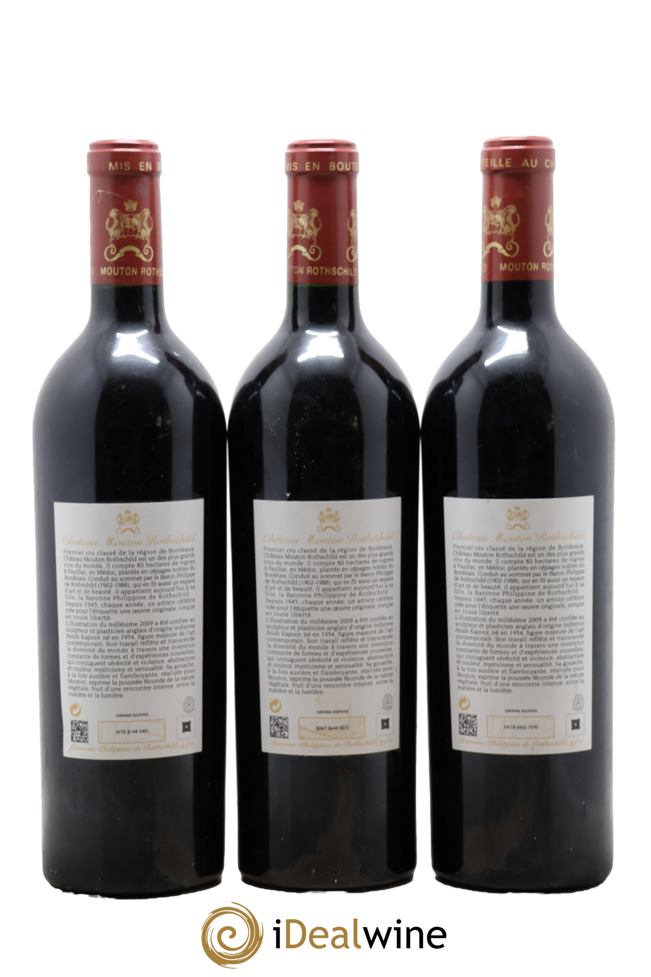 Château Mouton Rothschild 1er Grand Cru Classé 2009 - Lot de 3 bouteilles - 1