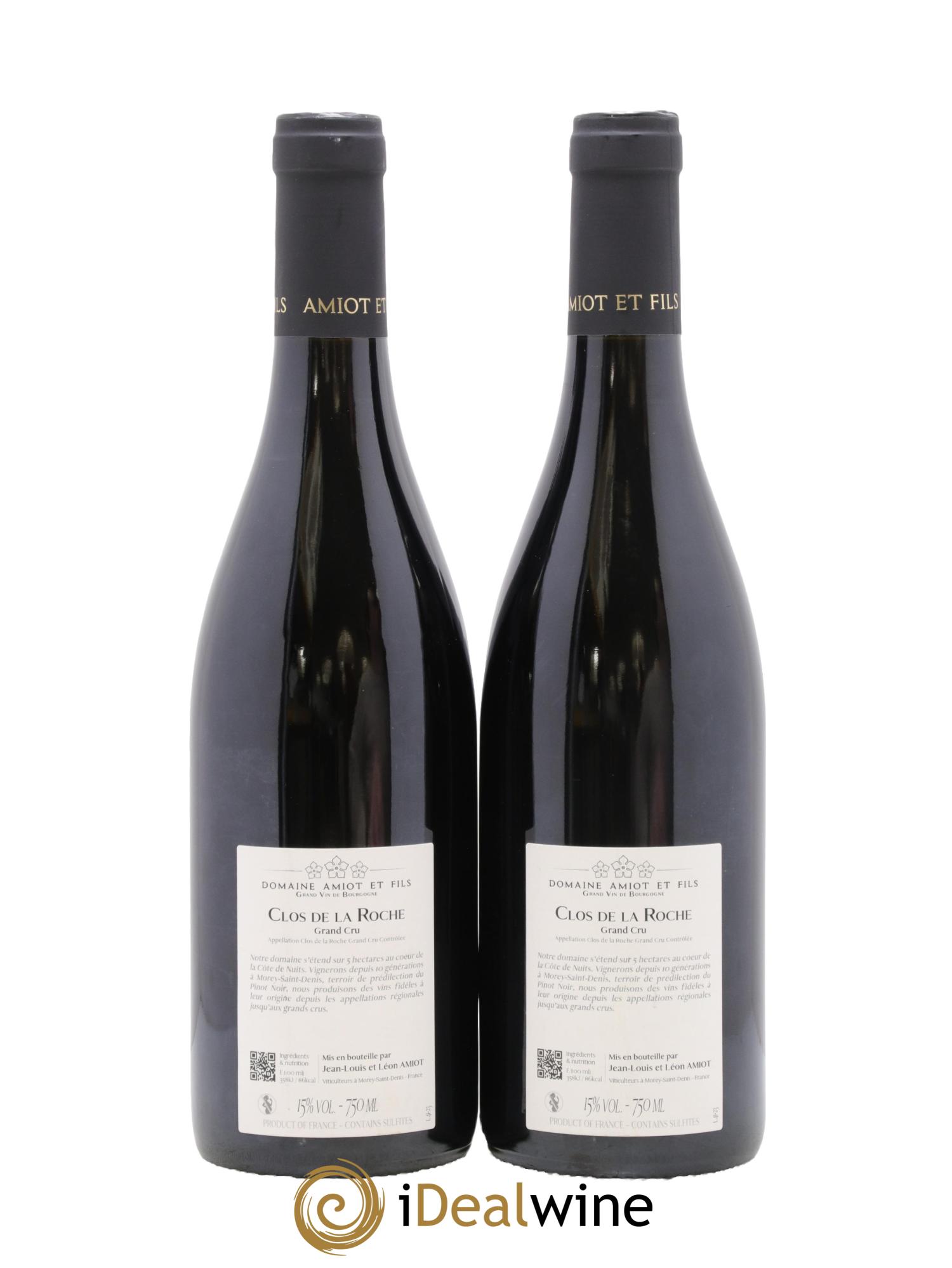 Clos de la Roche Grand Cru Amiot & Fils 2023 - Lot of 2 bottles - 1