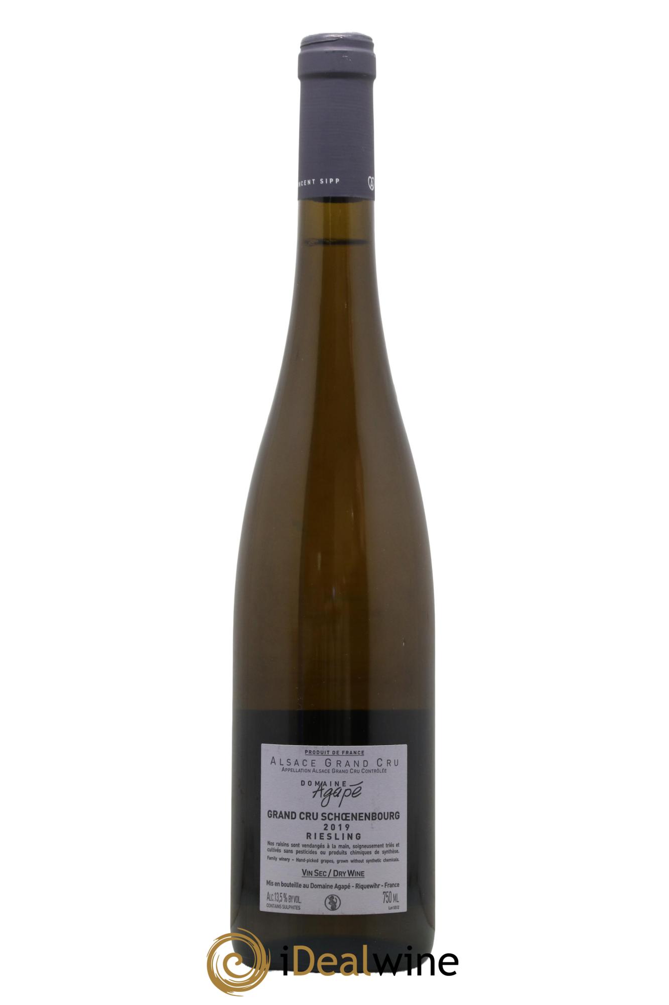Alsace Grand Cru Schoenenbourg Agapé 2019 - Lot de 1 bouteille - 1