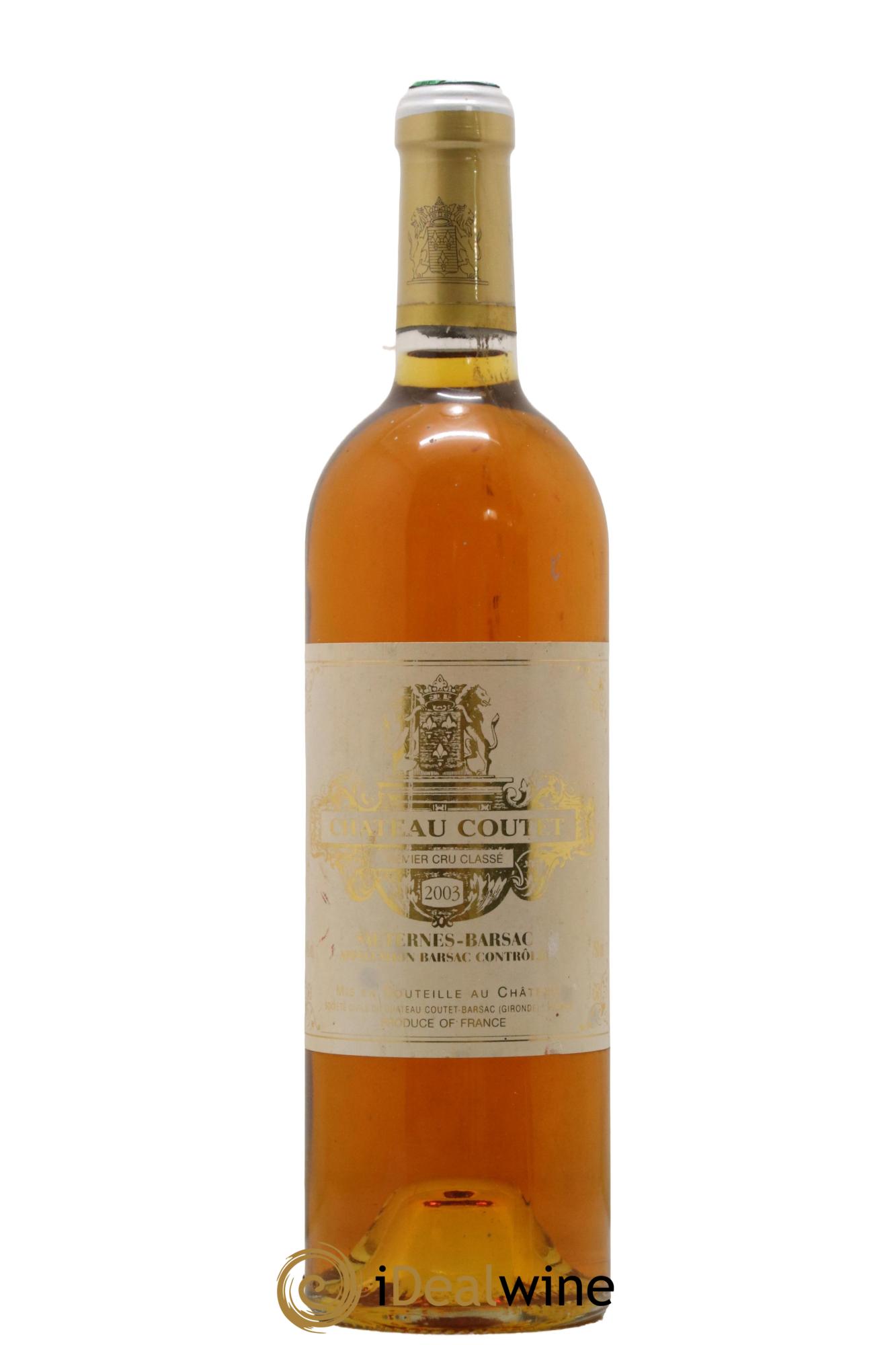 Château Coutet 1er Grand Cru Classé 2003 - Lotto di 1 bottiglia - 0