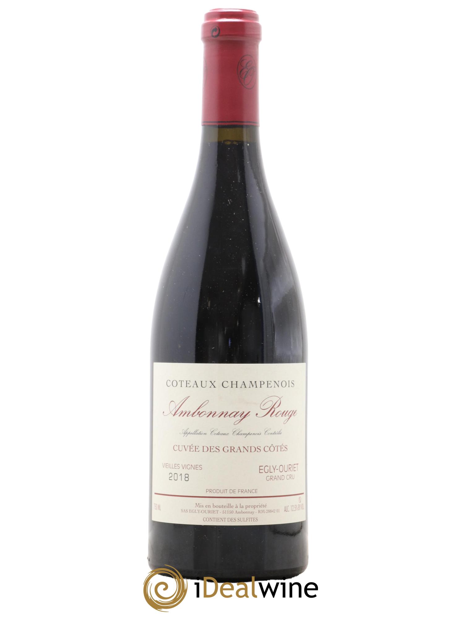 Ambonnay Cuvée des Grands Côtés VV Grand Cru Egly-Ouriet 2018 - Lot de 1 bouteille - 0