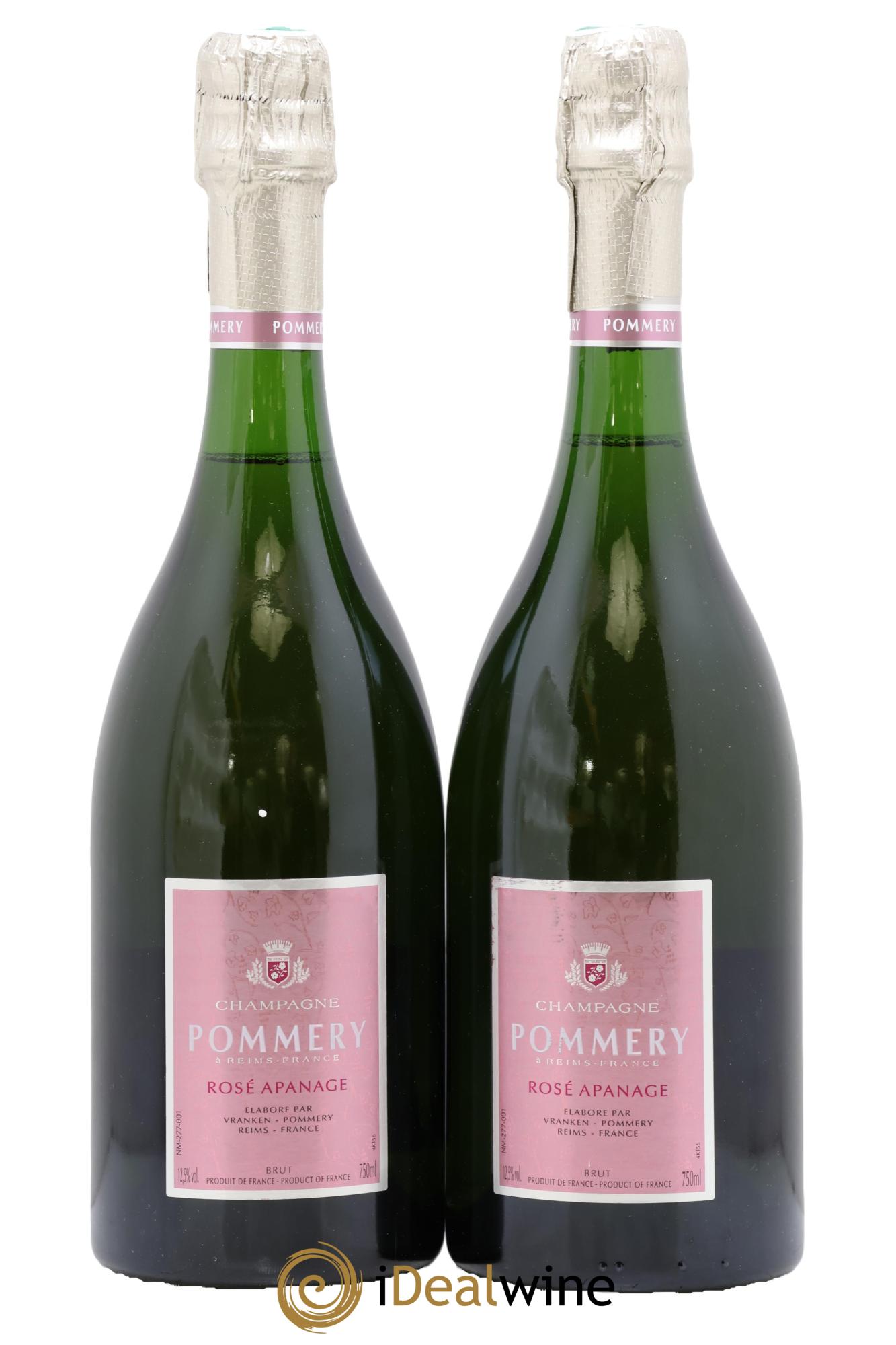 Champagne - Rosé Apanage Pommery - Lot of 2 bottles - 0