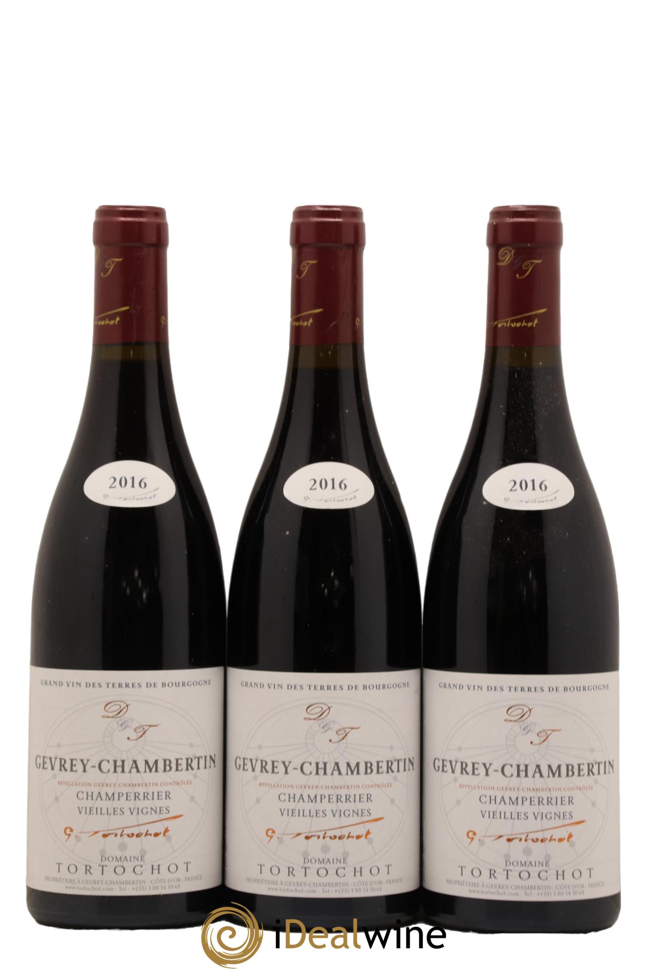 Gevrey-Chambertin Champerrier Vieilles Vignes Domaine Chantal Tortochot 2016 - Lot de 3 bouteilles - 0