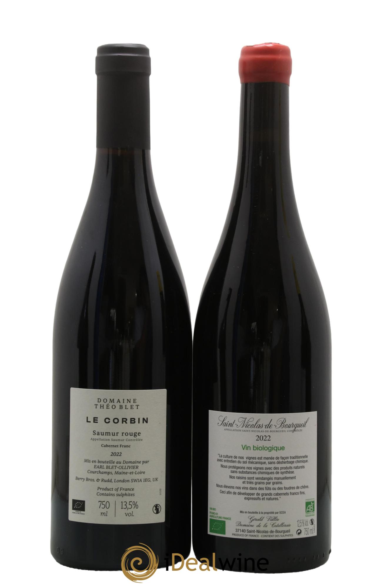 Assortiment de vins d'Anjou noir - Saumur - Bourgueil N°4 - Lot of 6 bottles - 3