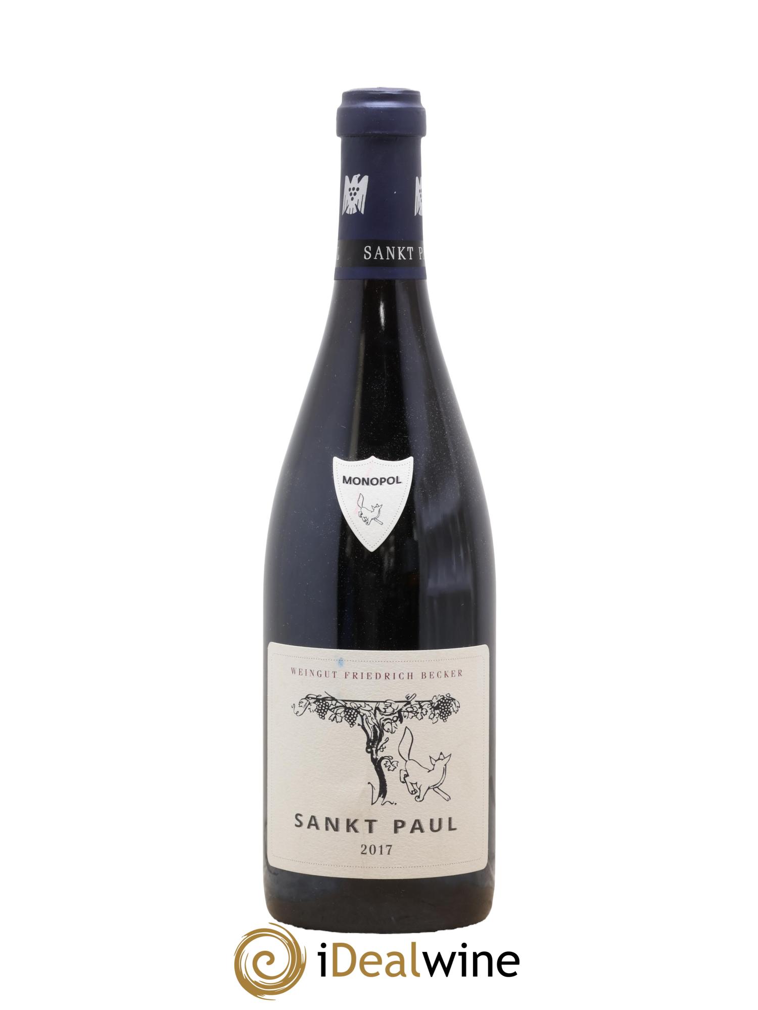 Allemagne Sankt Paul Pinot Noir Weingut Friedrich Becker 2017 - Lot de 1 bouteille - 0