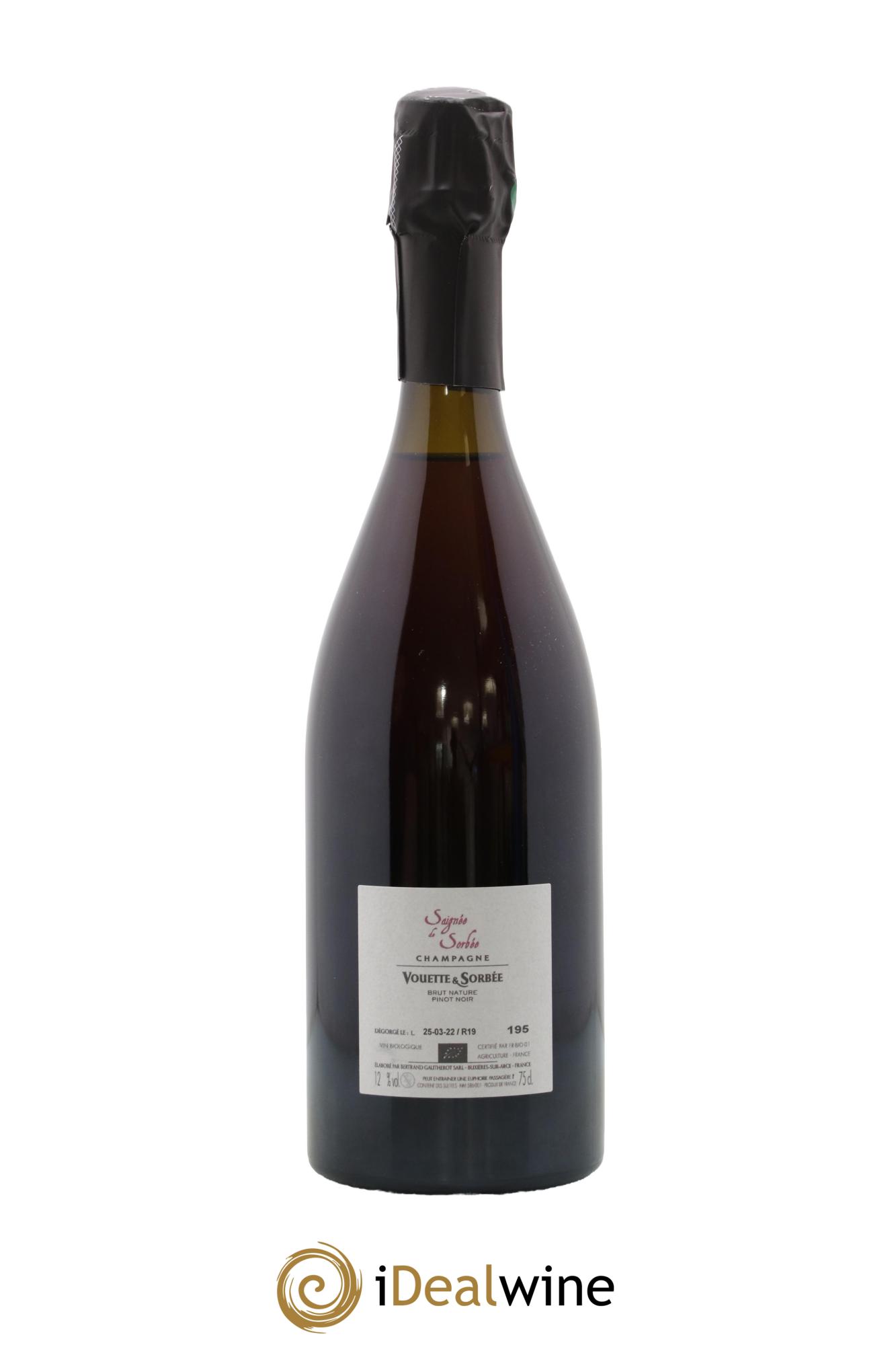 Saignée de Sorbée Extra-Brut Vouette et Sorbée 2019 - Lot of 1 bottle - 1