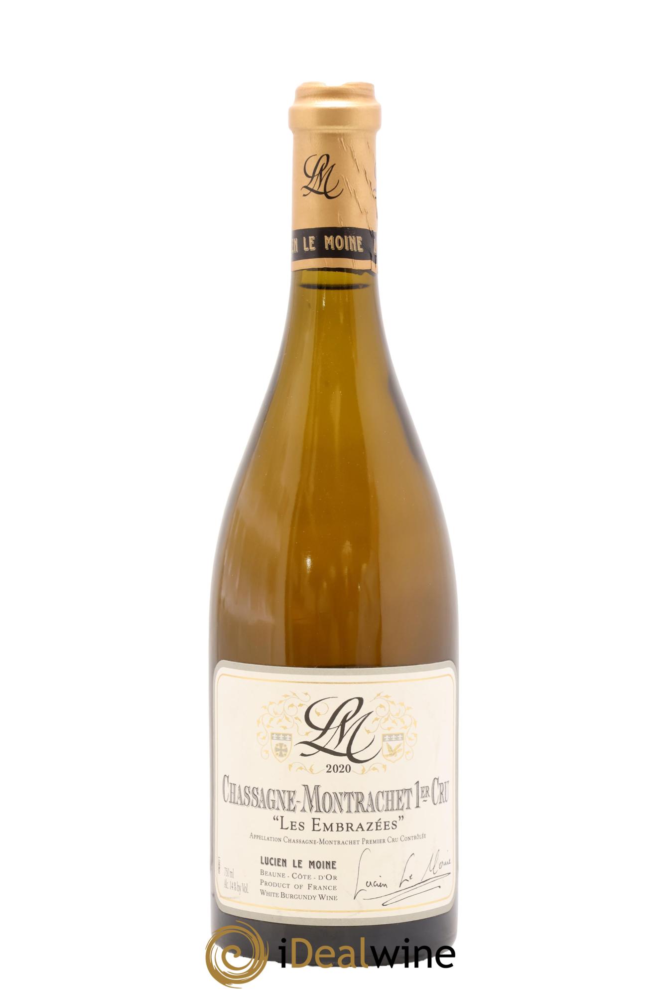 Chassagne-Montrachet 1er Cru Les Embrazées Lucien Le Moine 2020 - Lote de 1 botella - 0
