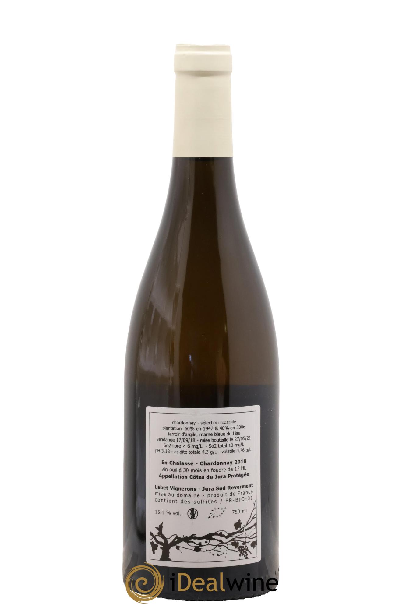 Côtes du Jura Chardonnay En Chalasse Romain - Julien - Charline Labet 2018 - Lot de 1 bouteille - 1