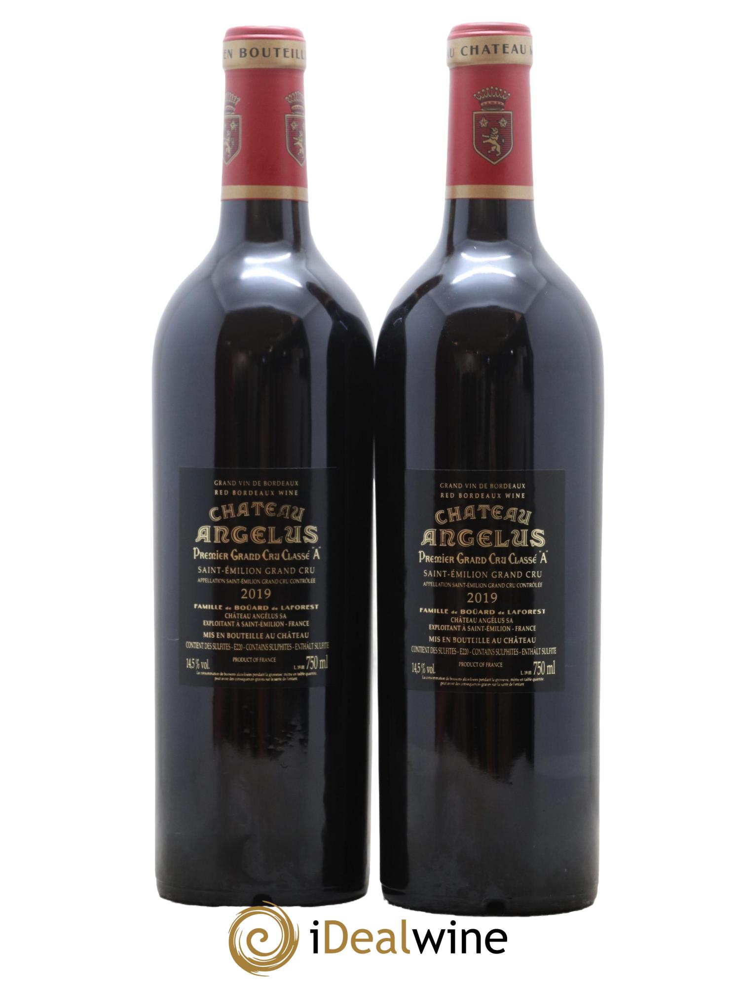 Château Angélus 1er Grand Cru Classé A 2019 - Lot of 2 bottles - 1