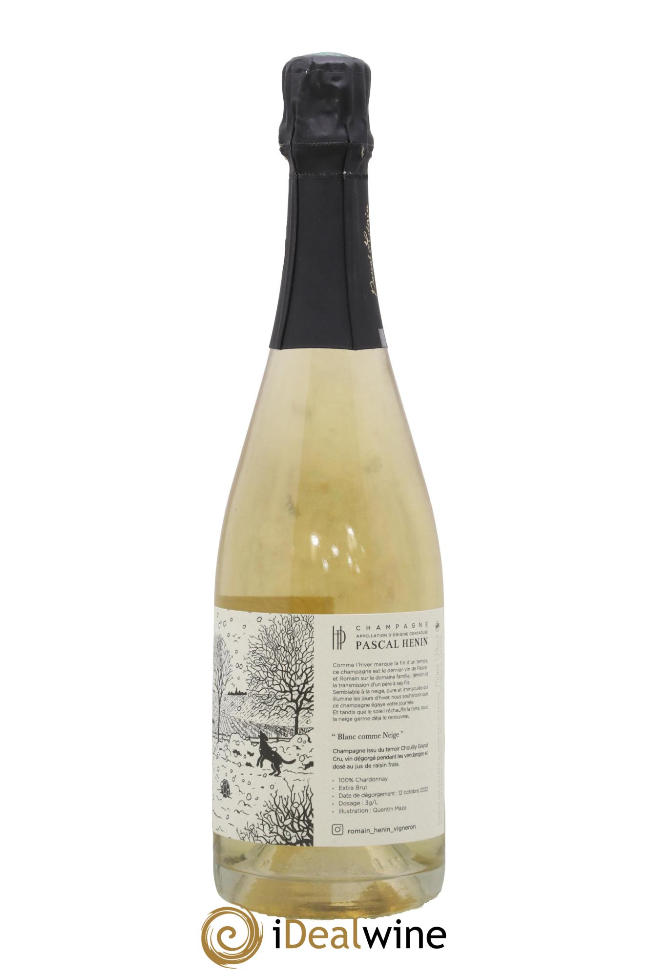 Blanc Comme Neige Pascal Henin - Romain Henin - Lot de 1 bouteille - 1