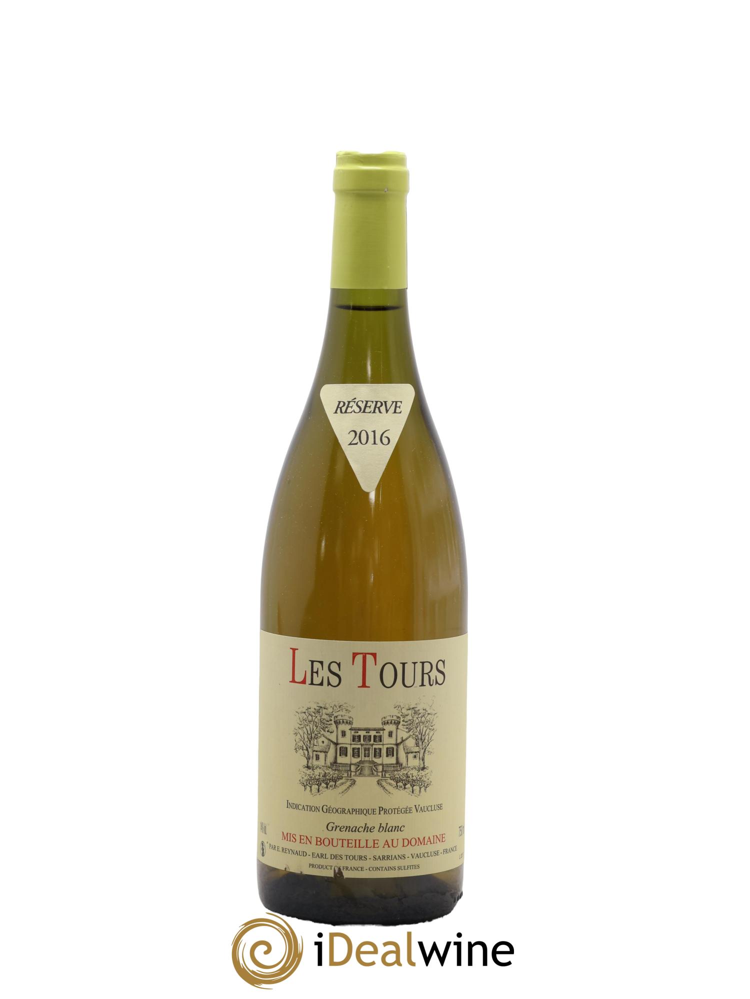 Vaucluse (Vin de Pays de Vaucluse) Les Tours Grenache Blanc Emmanuel Reynaud 2016 - Lot de 1 bouteille - 0