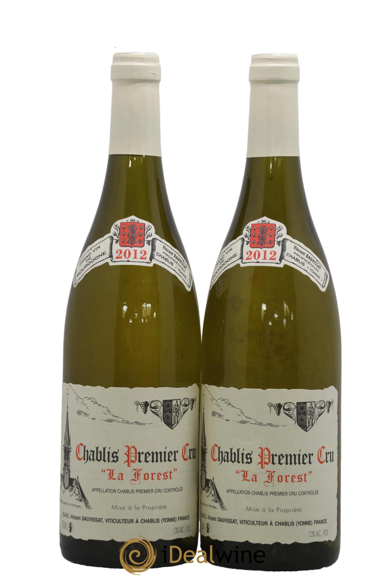 Chablis 1er Cru La Forest Vincent Dauvissat (Domaine) 2012 - Lot of 2 bottles - 0