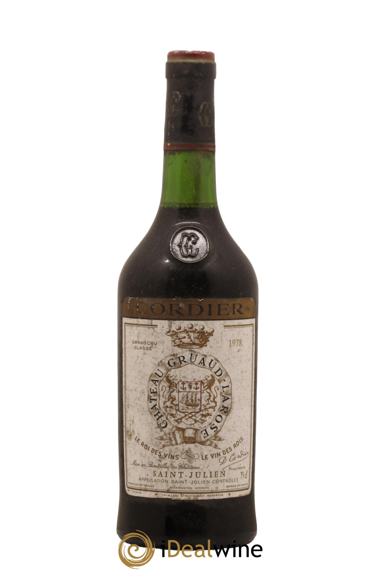 Château Gruaud Larose 2ème Grand Cru Classé 1978 - Lot de 1 bouteille - 0