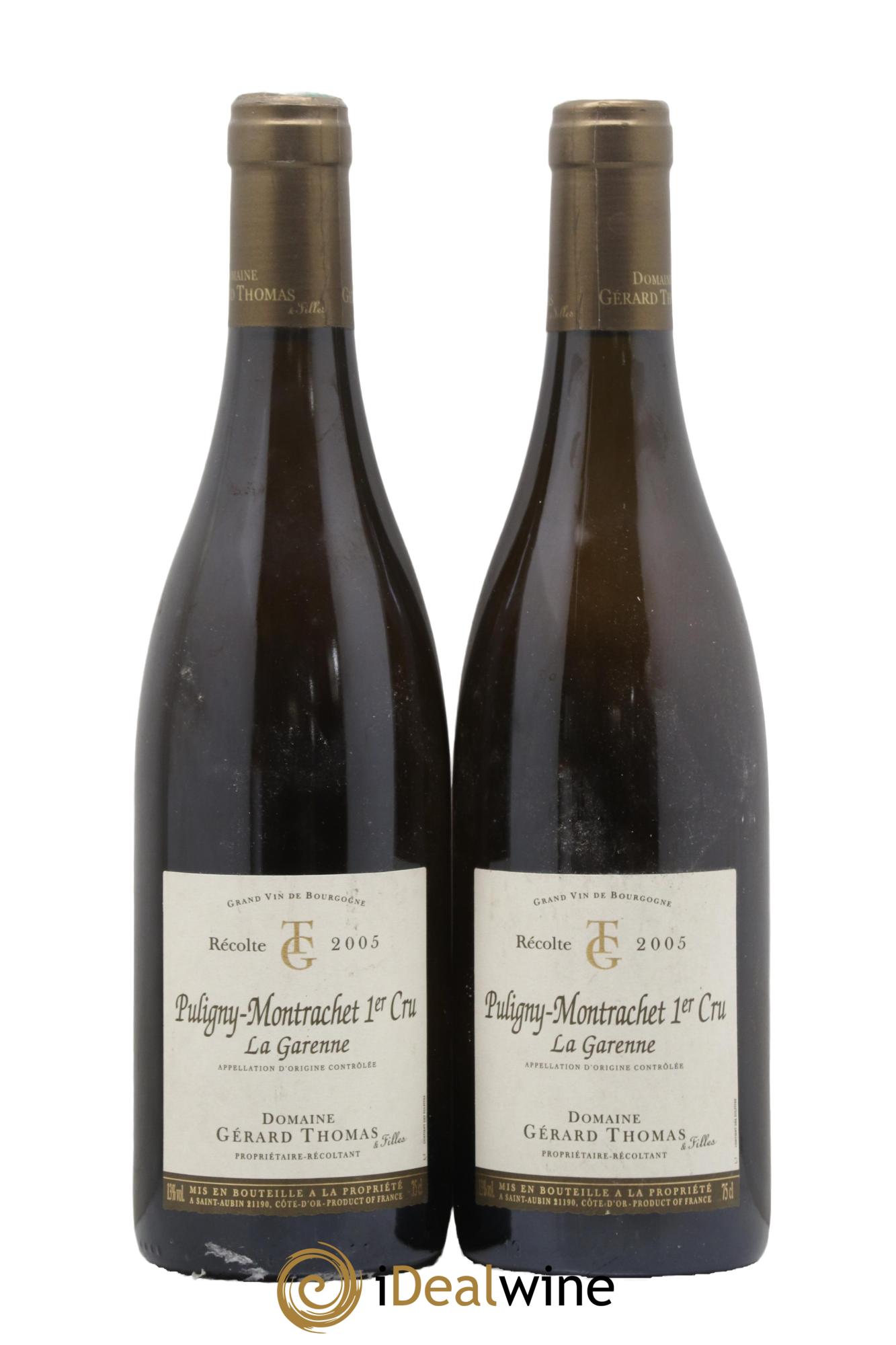 Puligny-Montrachet 1er Cru La Garenne Gérard Thomas 2005 - Lot of 2 bottles - 0