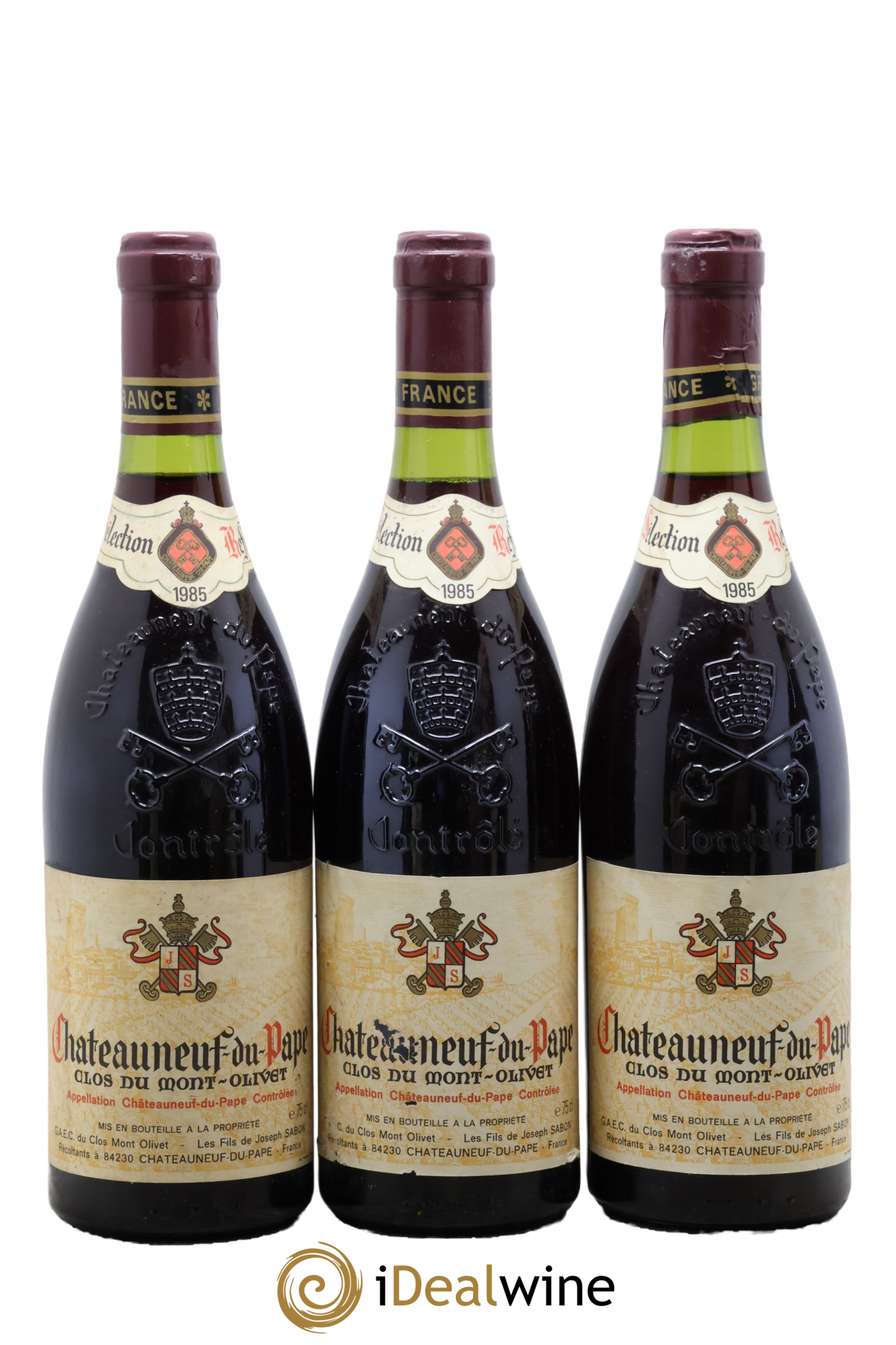Châteauneuf-du-Pape Clos du Mont-Olivet 1985 - Lot de 3 bouteilles - 0