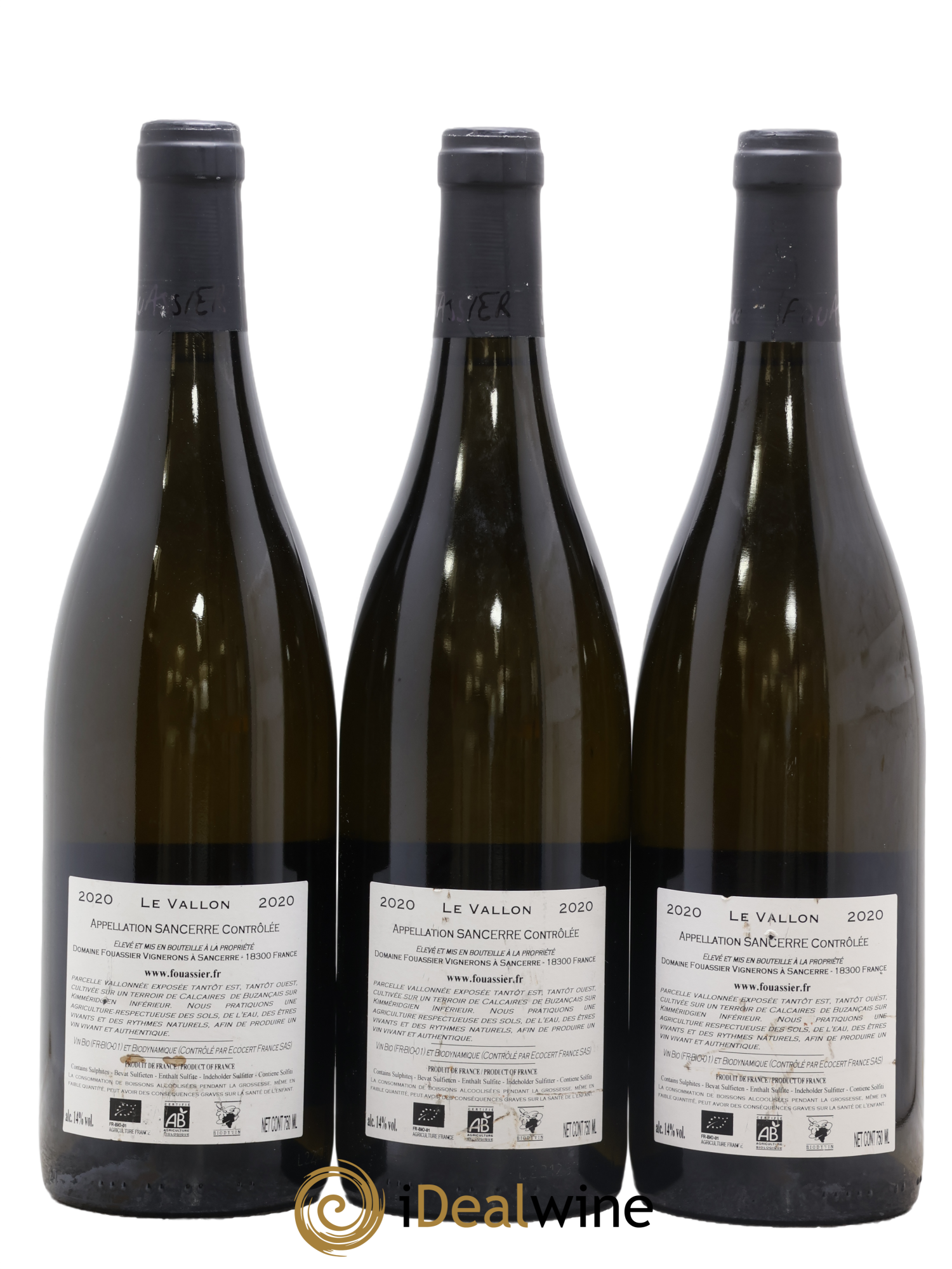 Sancerre Le Vallon Fouassier 2020 - Lot of 3 bottles - 1