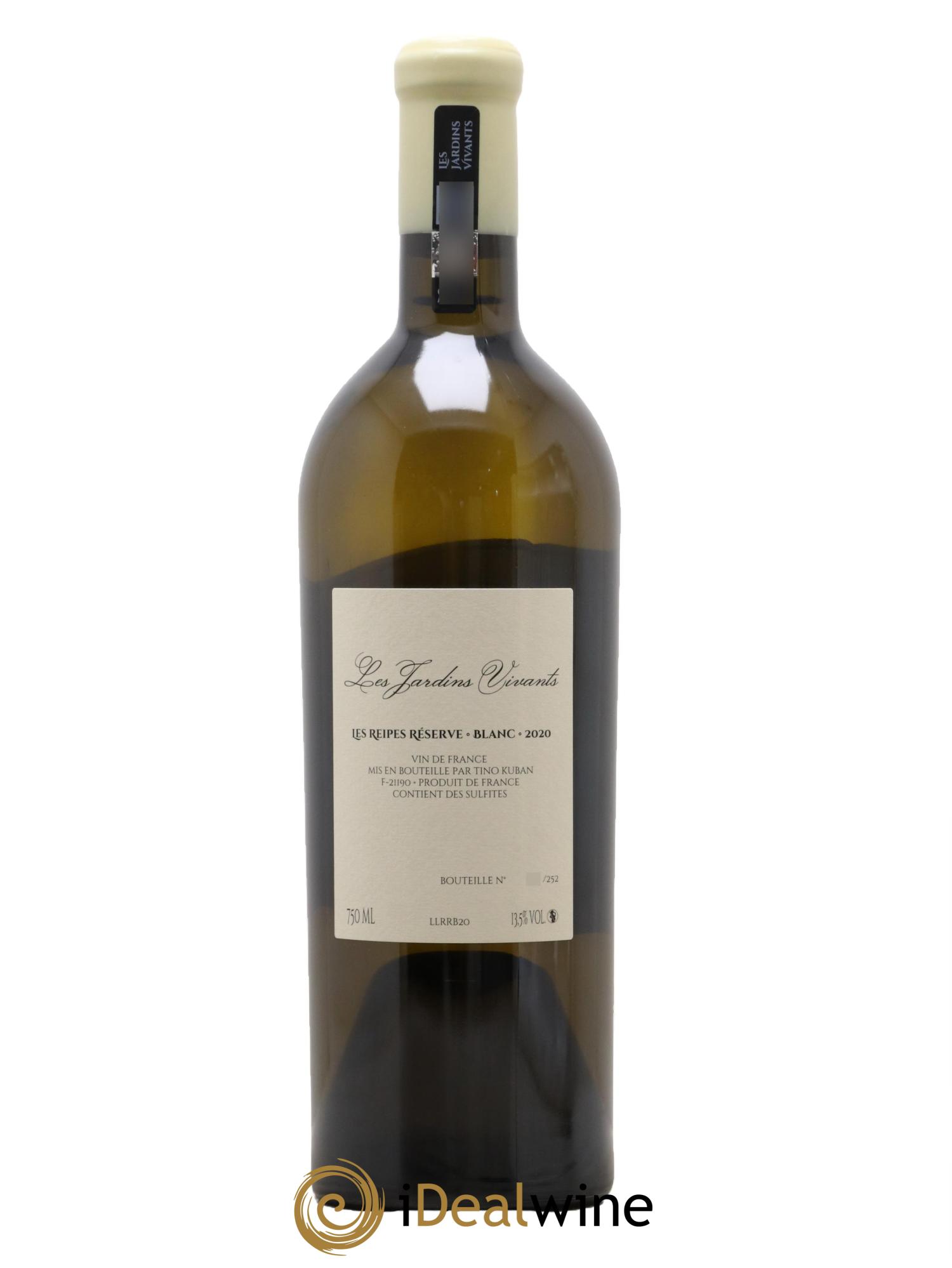 Vin de France Les Reipes Tino Kuban Les Jardins Vivants 2020 - Lot de 1 bouteille - 1
