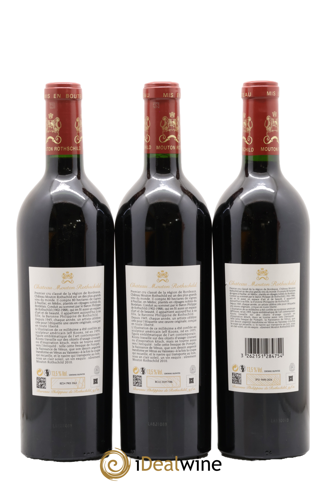 Château Mouton Rothschild 1er Grand Cru Classé  2010 - Posten von 3 Flaschen - 1