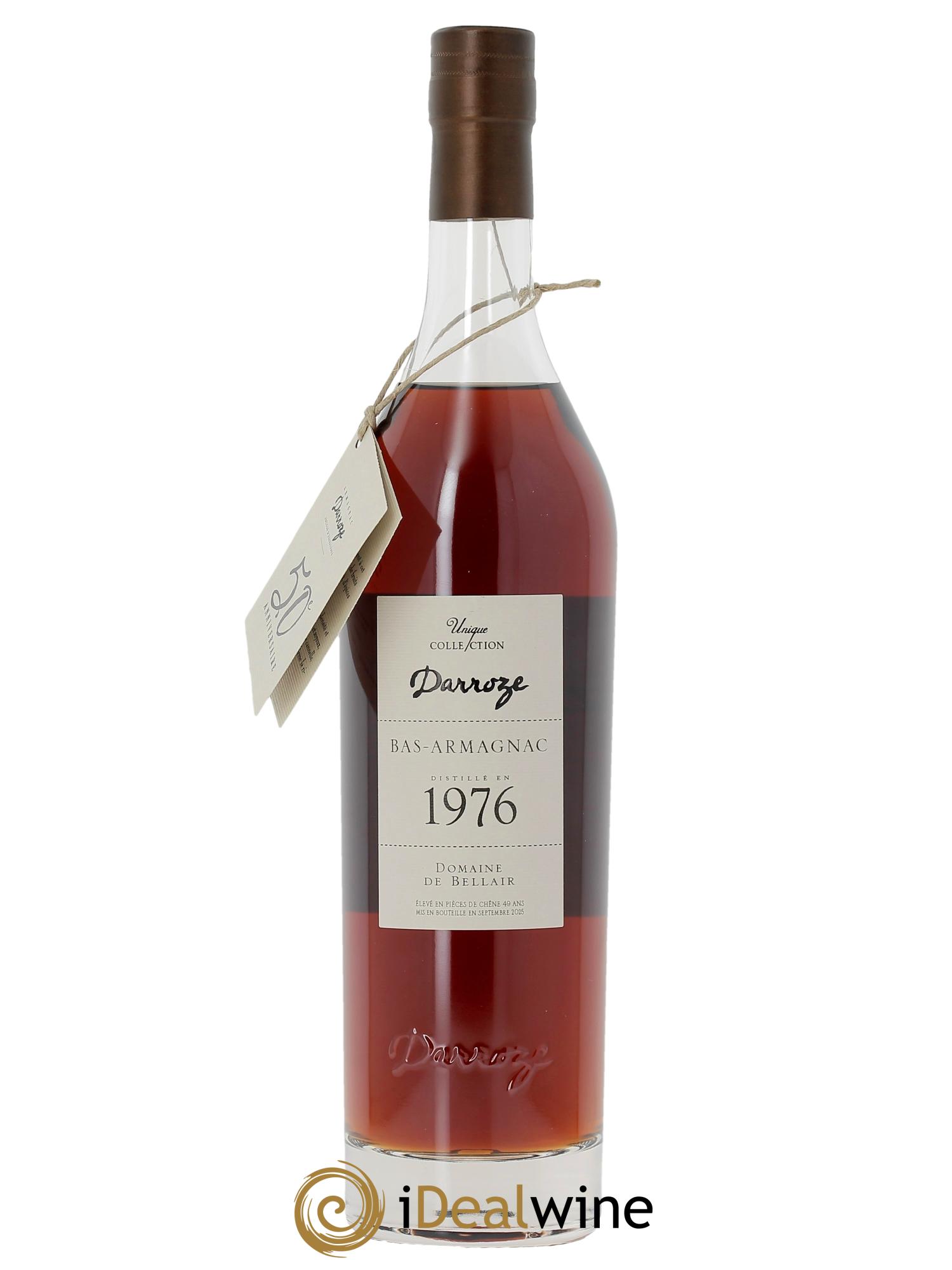 Bas-Armagnac Domaine de Bellair (45°) Darroze 1976 - Lot de 1 bouteille - 1
