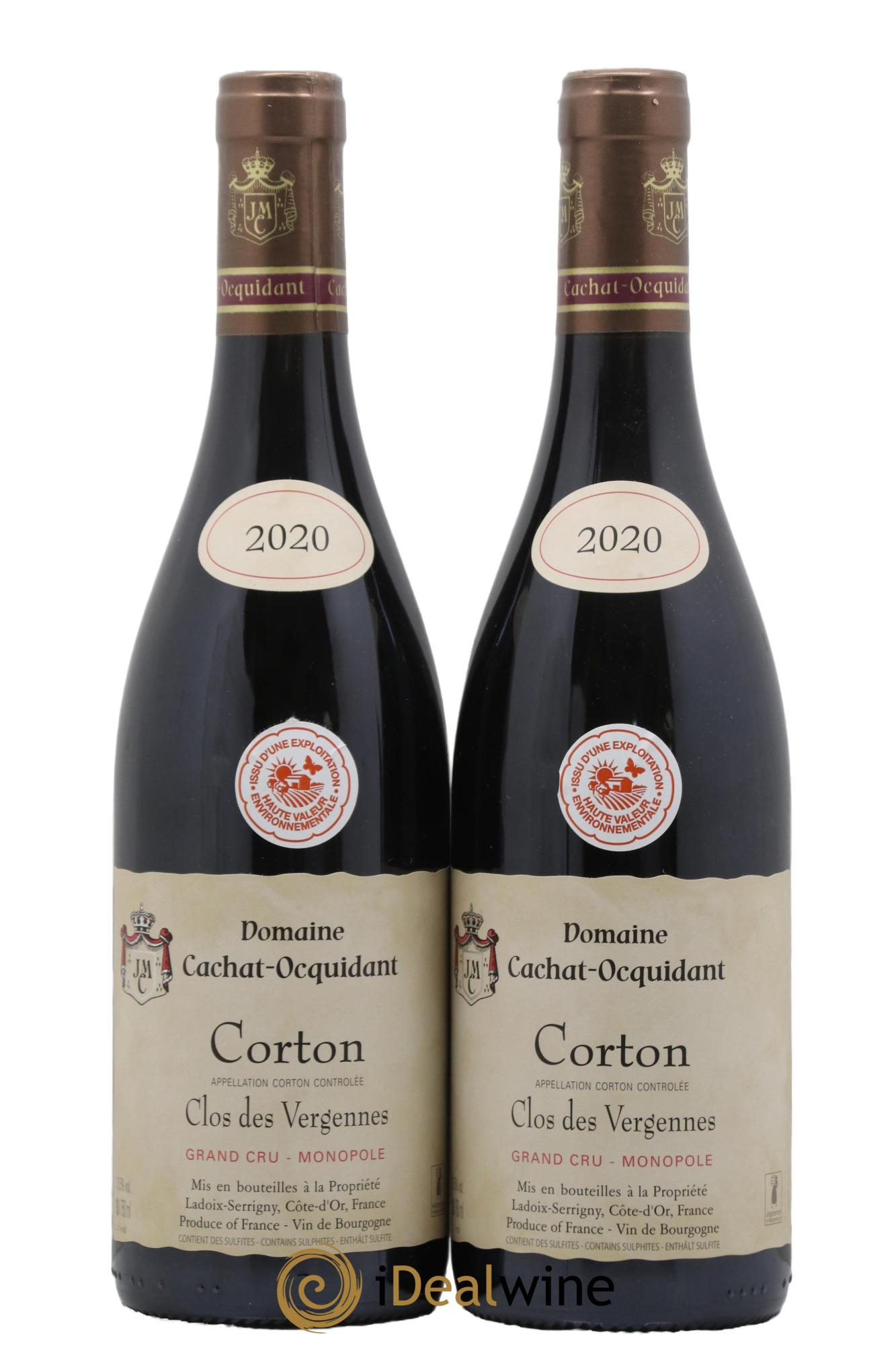 Corton Grand Cru Clos des Vergennes Cachat-Ocquidant 2020 - Lotto di 2 bottiglie - 0