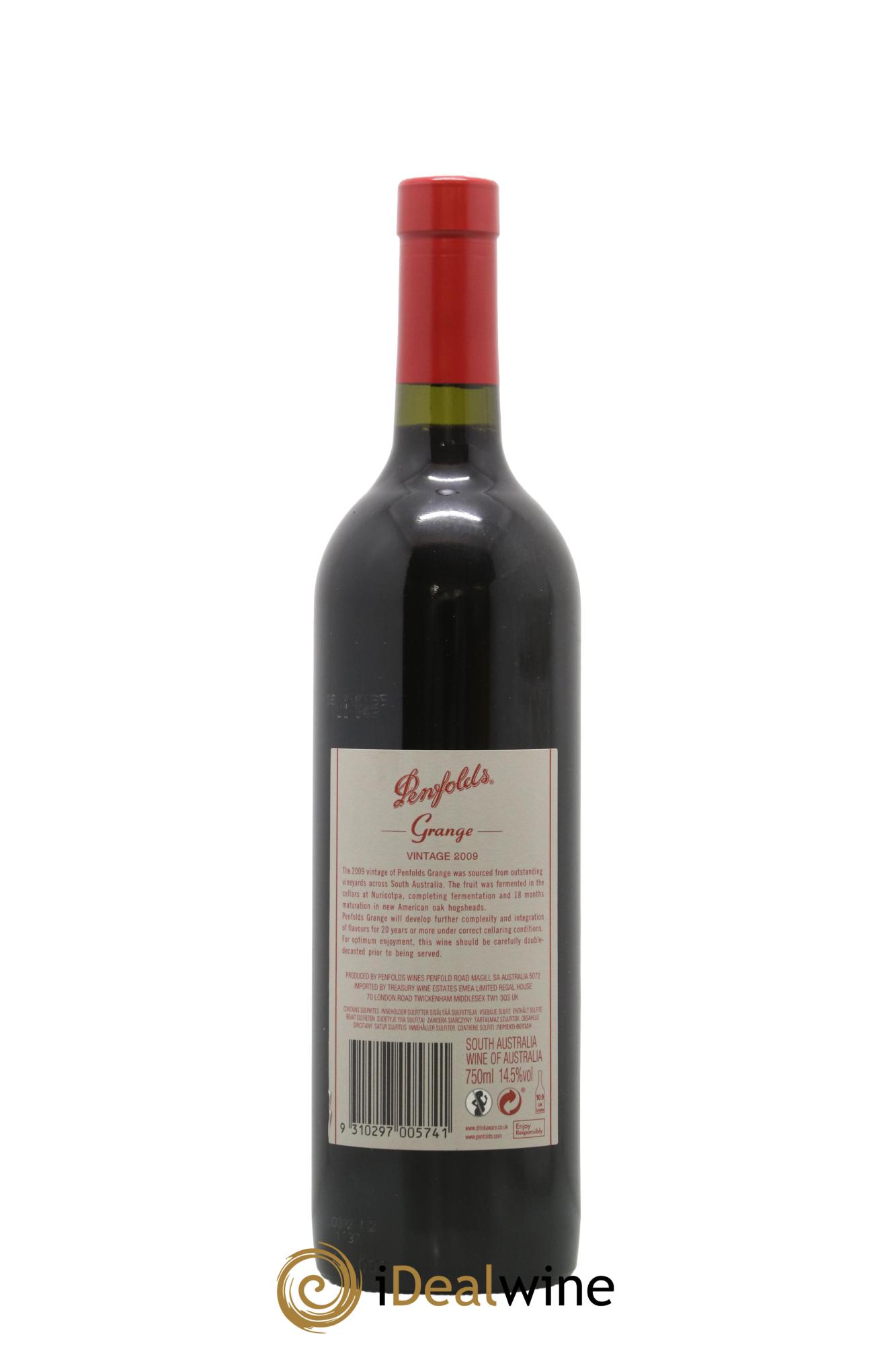 South Australia Penfolds Wines Grange 2009 - Lot de 1 bouteille - 1